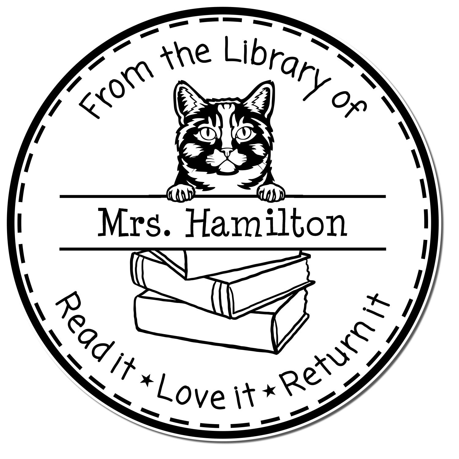 Munchkin Cat Personalized Identity Stamper - Engineer Seal Stamps