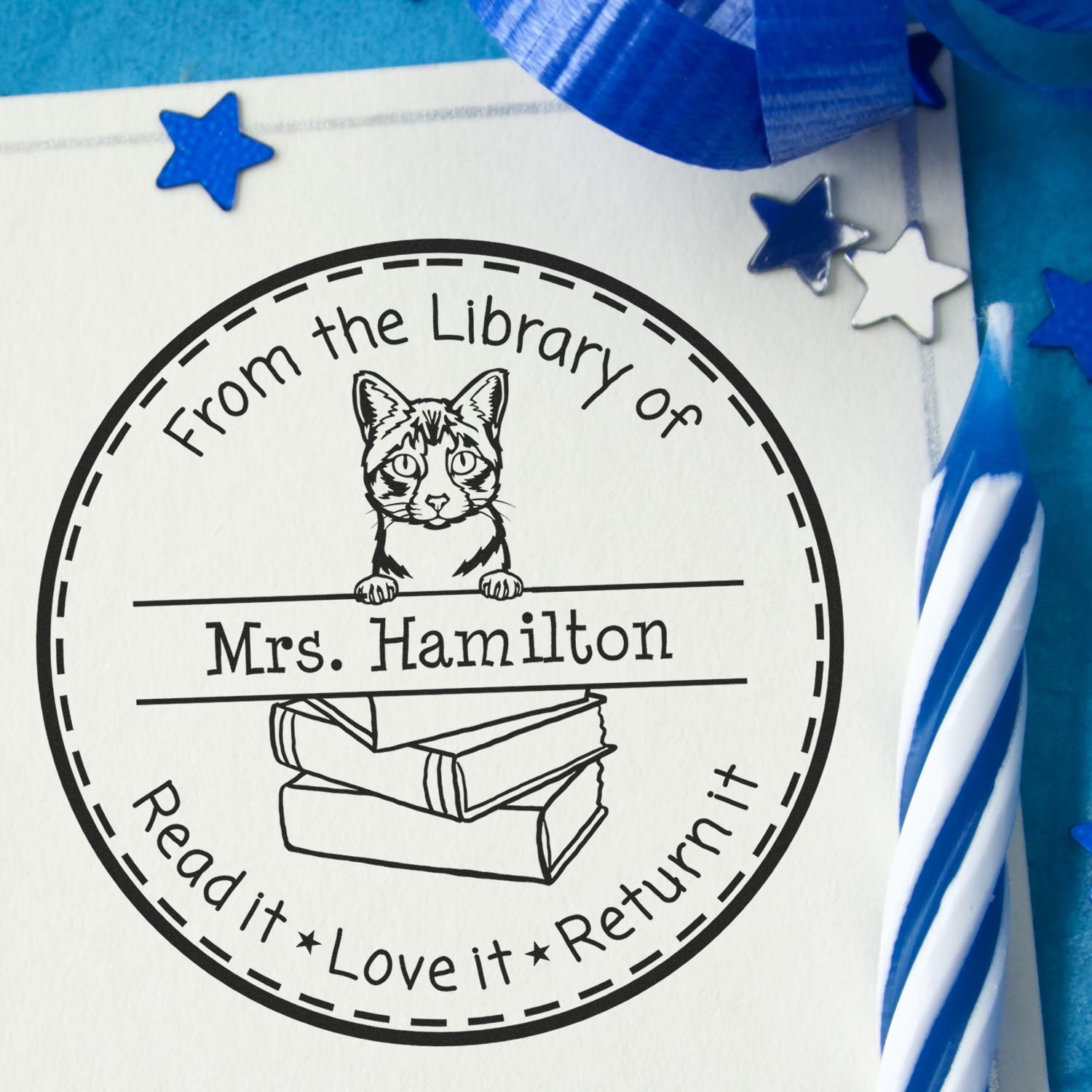 Ojos Azules Custom-Made Educators Stamper - Engineer Seal Stamps