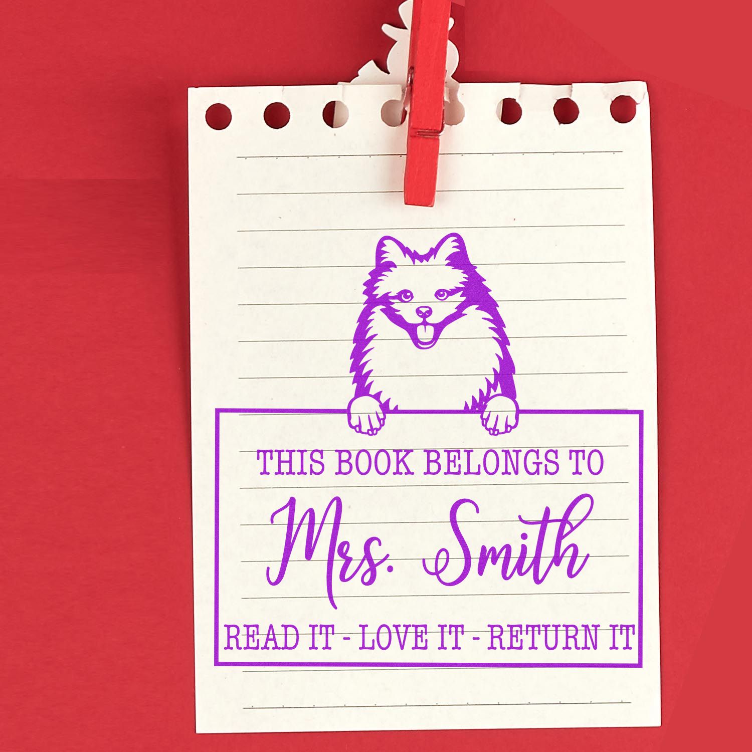 American Eskimo Personalized Pet Bookplate? Stamp - Engineer Seal Stamps