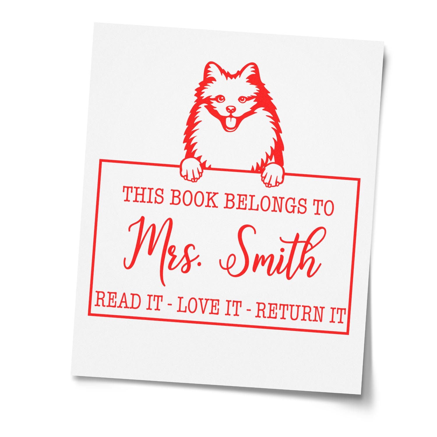 American Eskimo Personalized Pet Bookplate? Stamp - Engineer Seal Stamps