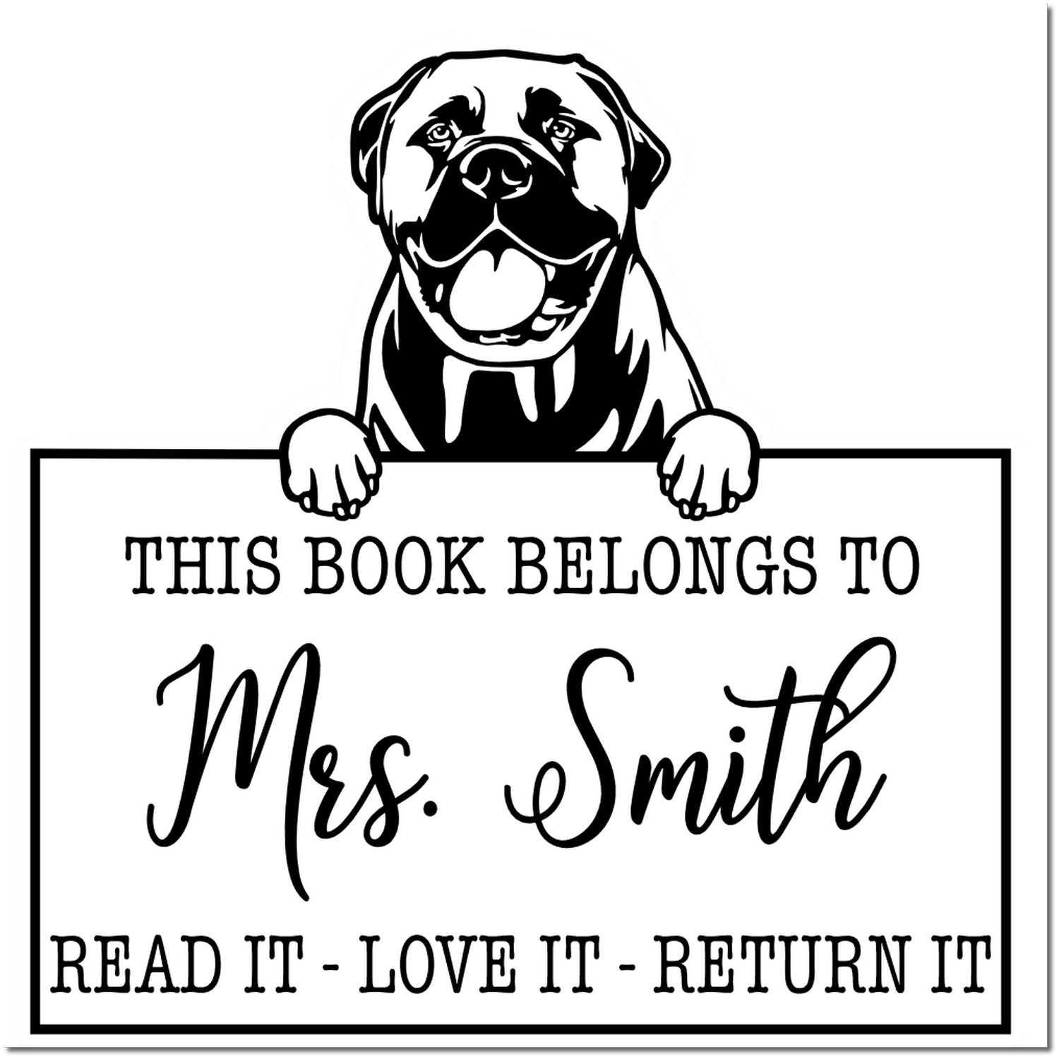 Bullmastiffs Customizable Stamp - Engineer Seal Stamps