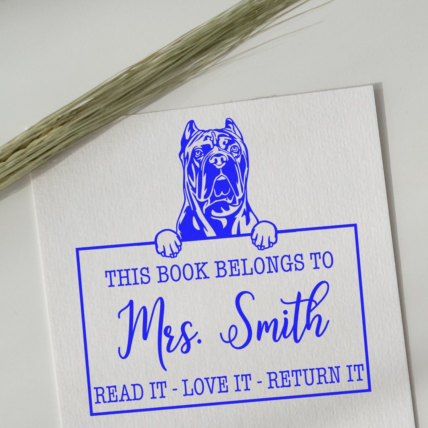 Cane Corso Custom Made Pet Book Stamp - Engineer Seal Stamps