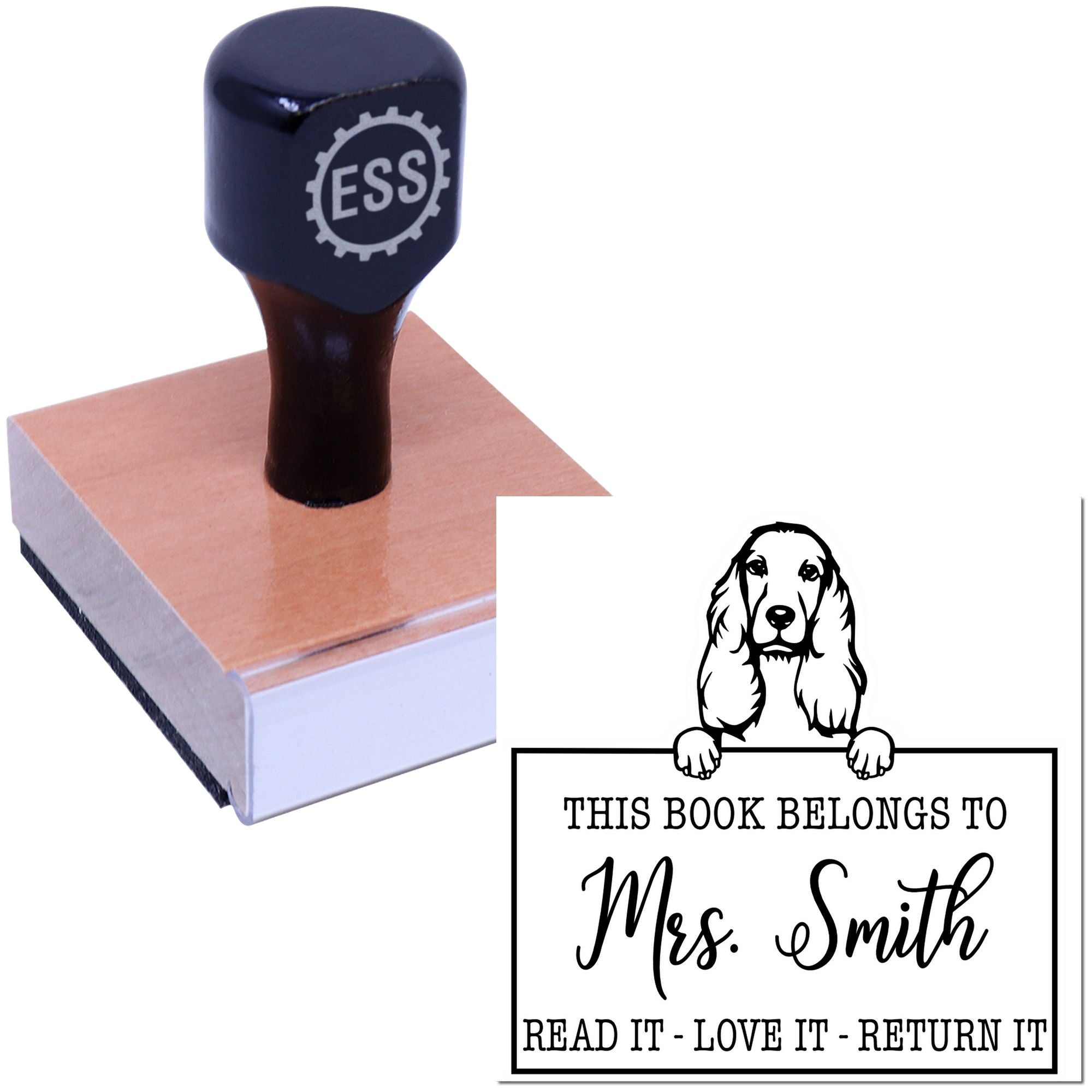 Cocker Spaniel Customizable Pet Bookplate? Stamp