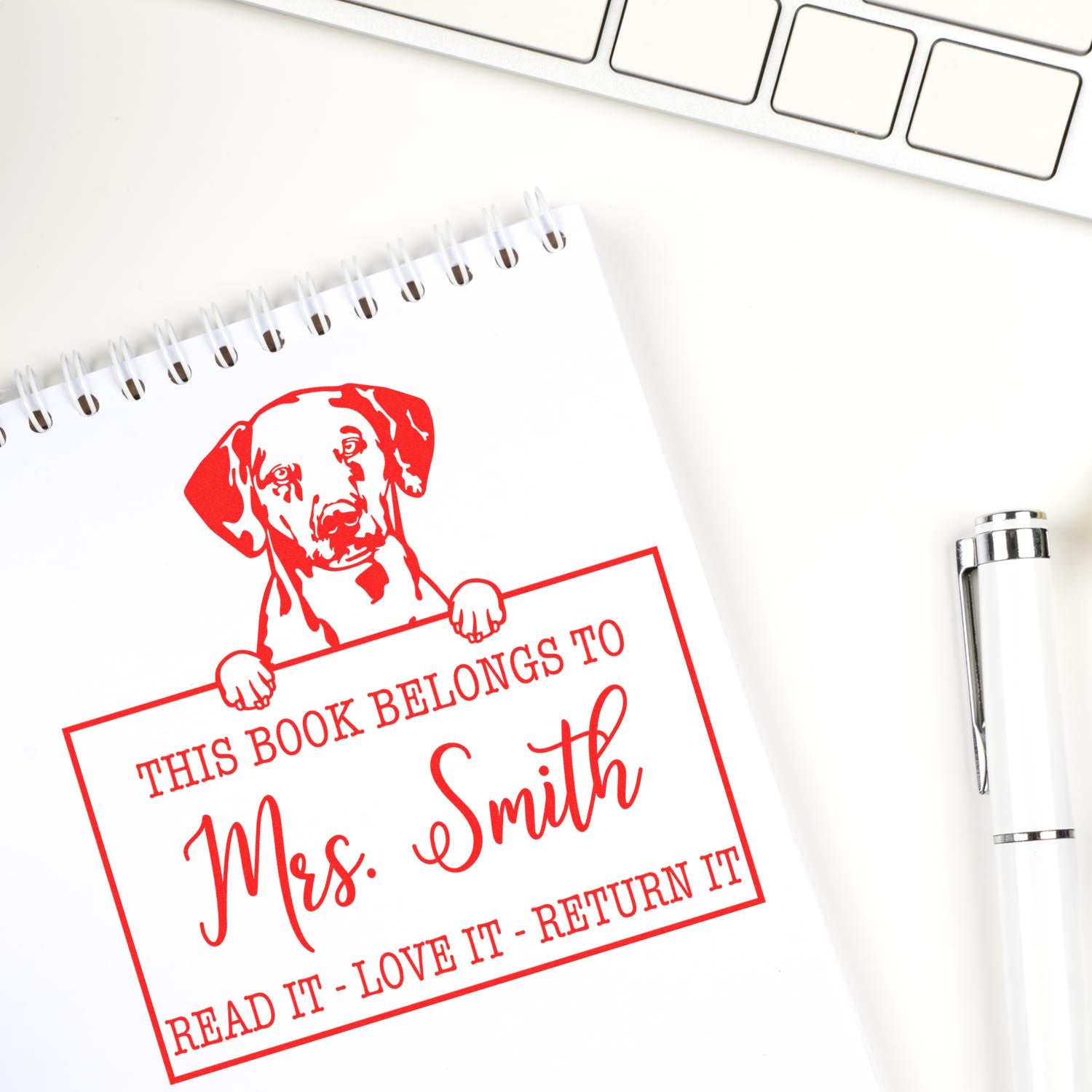 Dalmatian Personalizable Dog Book Stamp - Engineer Seal Stamps