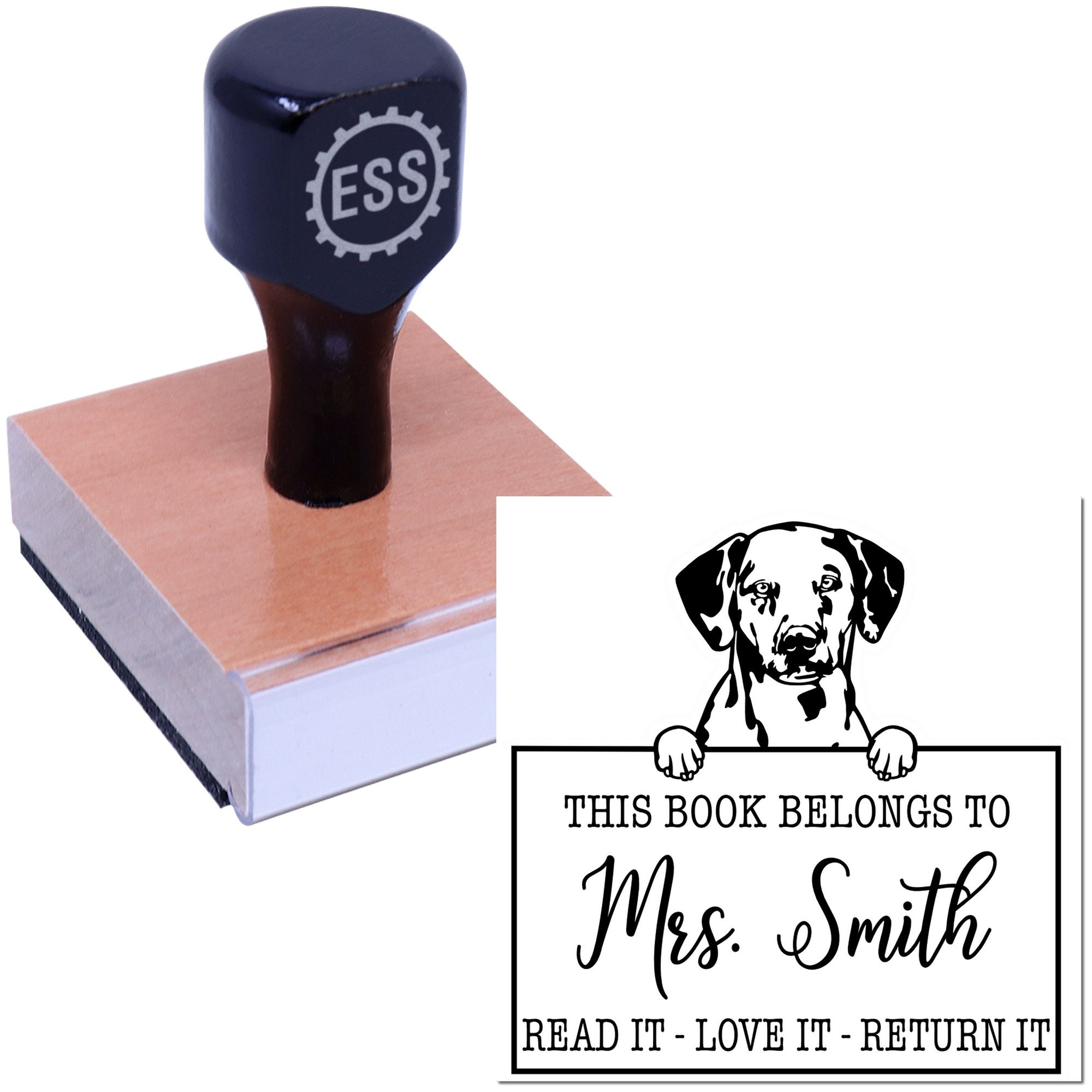 Dalmatian Customizable Pet Read It Love It Return It Stamp