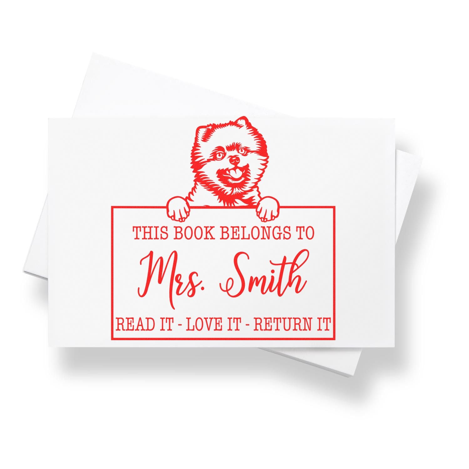 Personalized For Teachers Stamp with Pomeranians - Engineer Seal Stamps