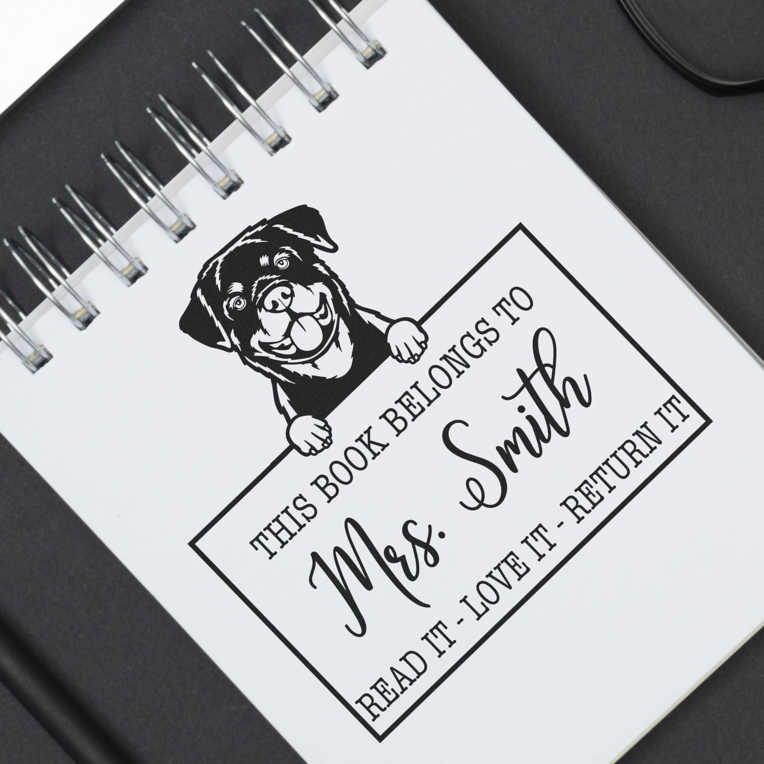Customizable School Ideas Stamp with Rottweiler - Engineer Seal Stamps