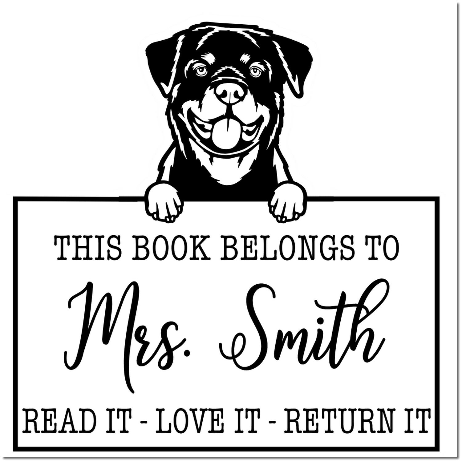 Rottweiler Personalized Stamp - Engineer Seal Stamps