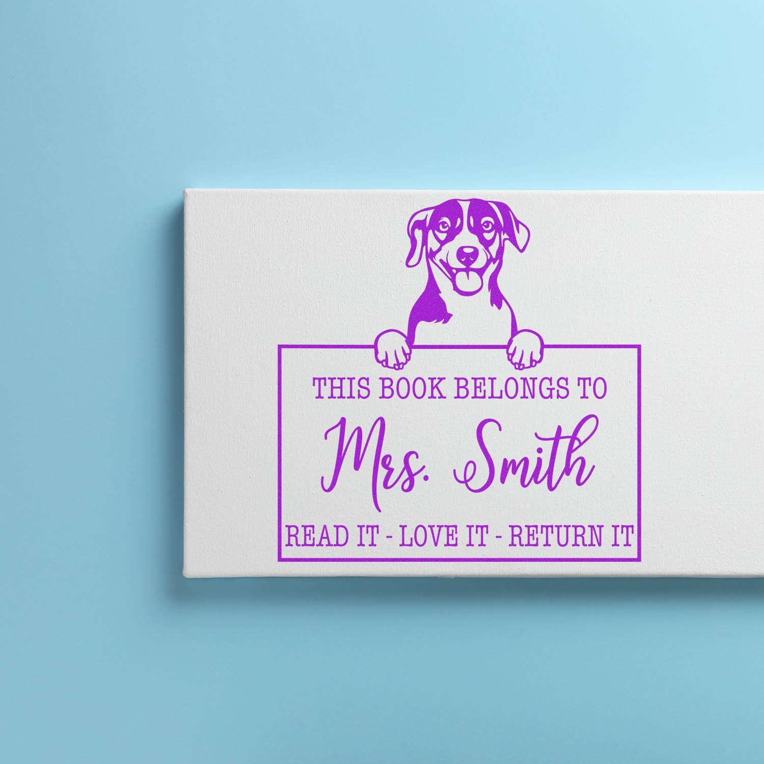 Customizable Classroom Resource Stamp with Russell Terrier - Engineer Seal Stamps