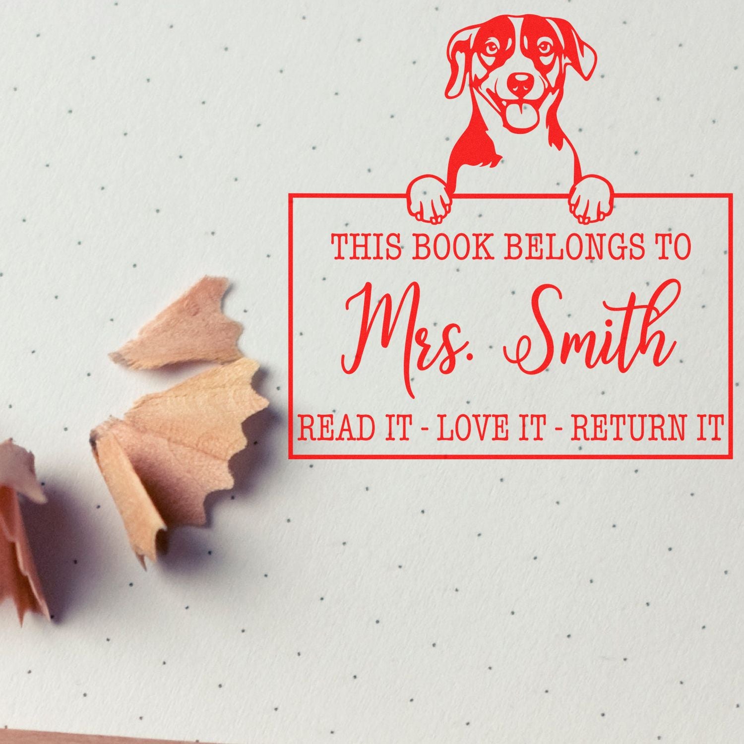 Russell Terrier Personalized Dog Bookplate? Stamp - Engineer Seal Stamps