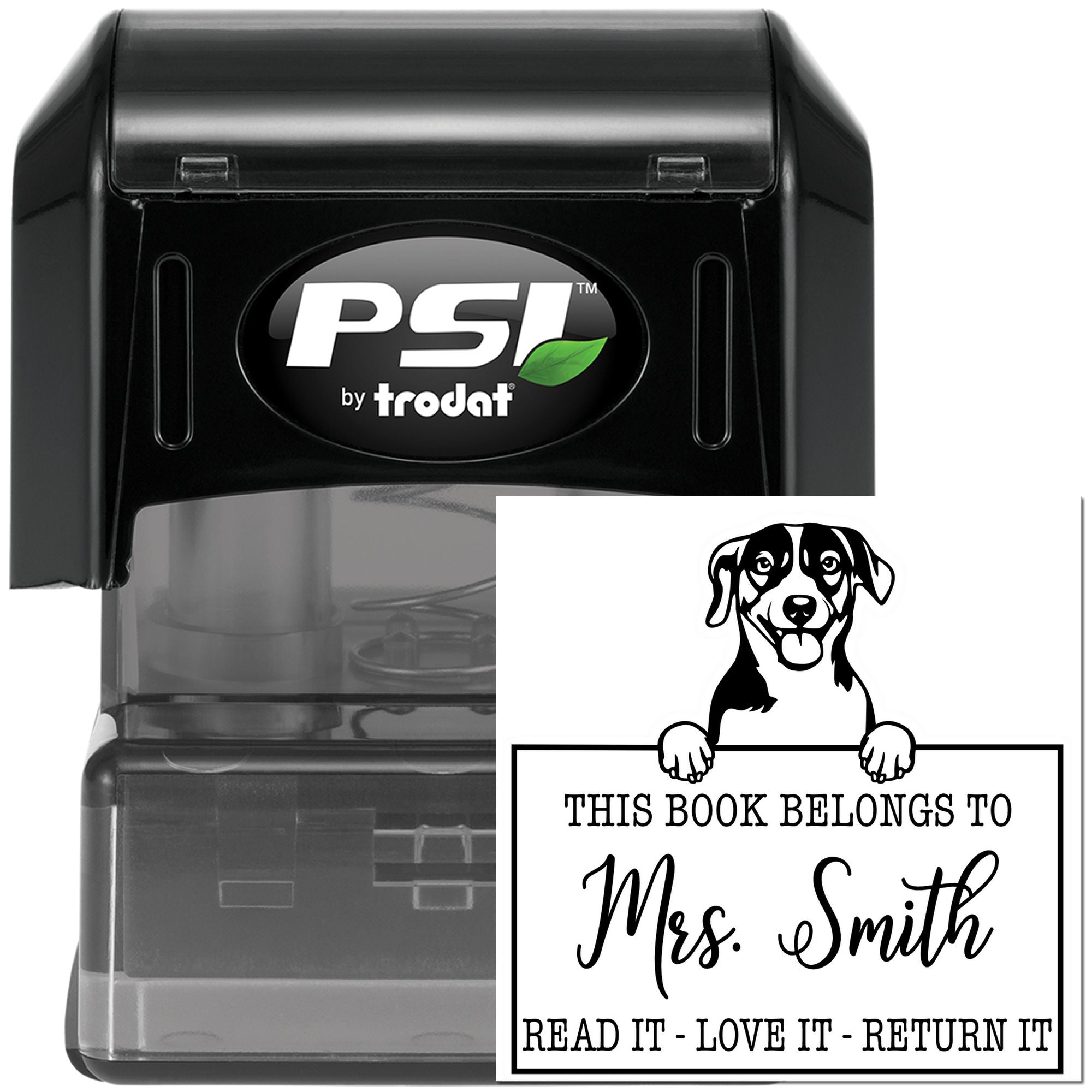 Customizable Classroom Resource Stamp with Russell Terrier - Engineer Seal Stamps