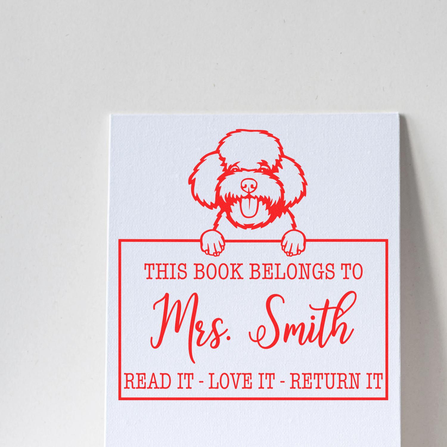 Toy Poodle Personalized Dog Love It Return It Stamp - Engineer Seal Stamps