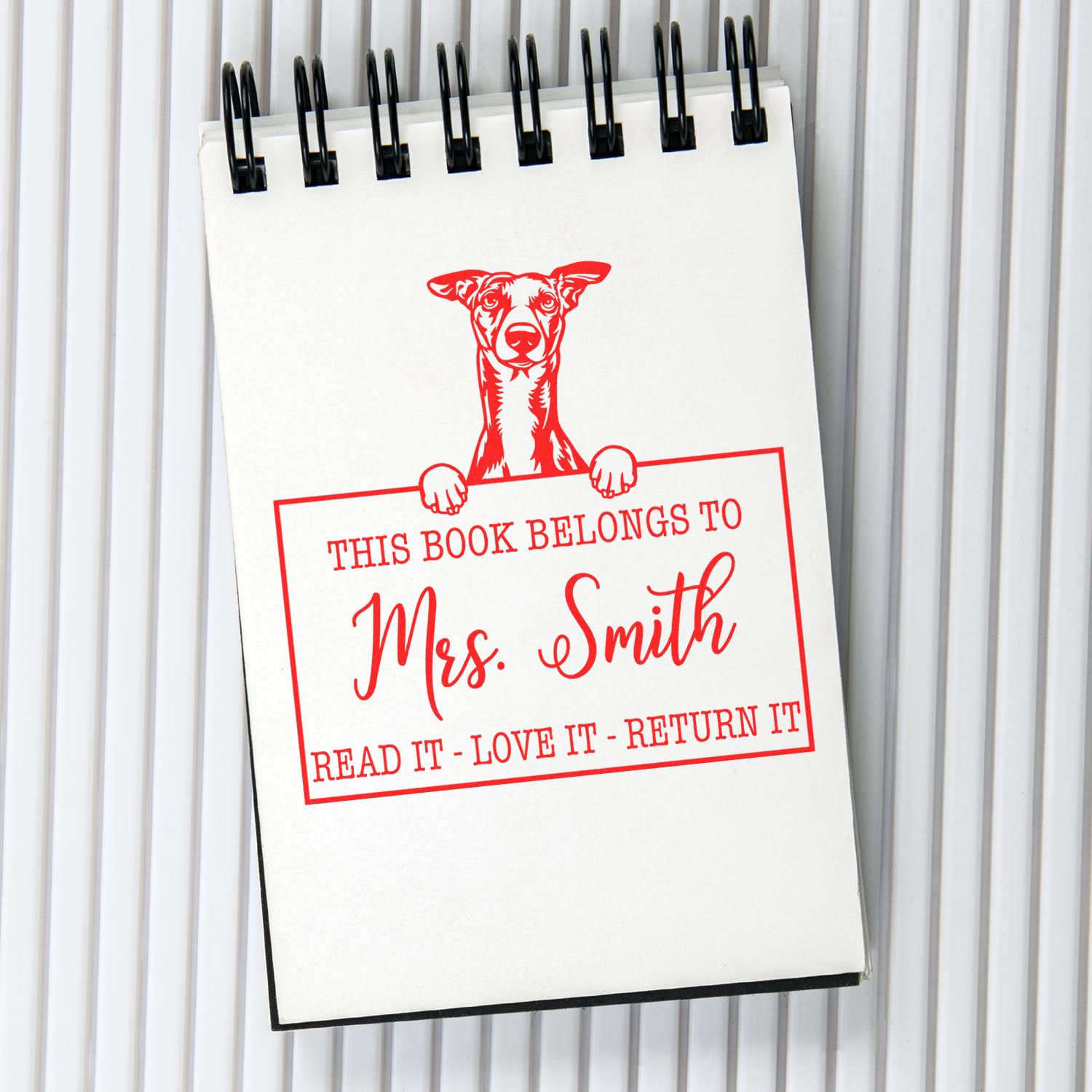 Whippet Customizable Dog-Themed Bookplate? Stamp - Engineer Seal Stamps