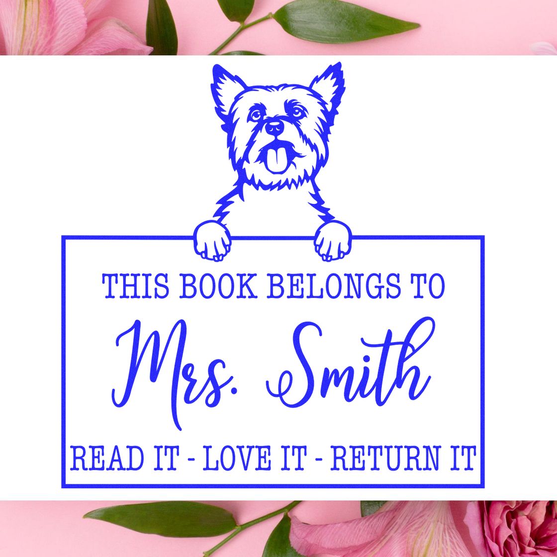 Yorkshire Terrier Customizable Dog-Themed Read It Love It Return It Stamp - Engineer Seal Stamps