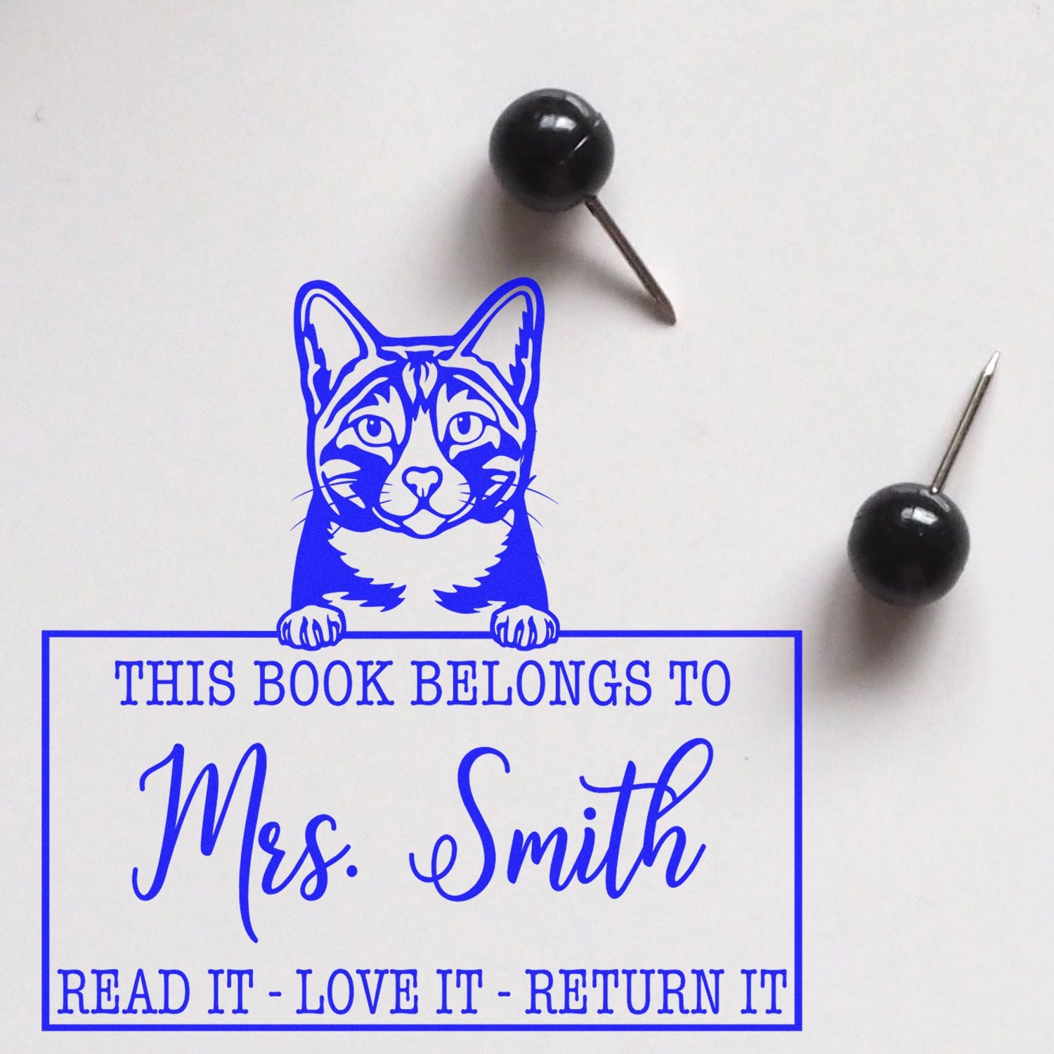 Arabian Mau Customized Cat Book Stamp - Engineer Seal Stamps