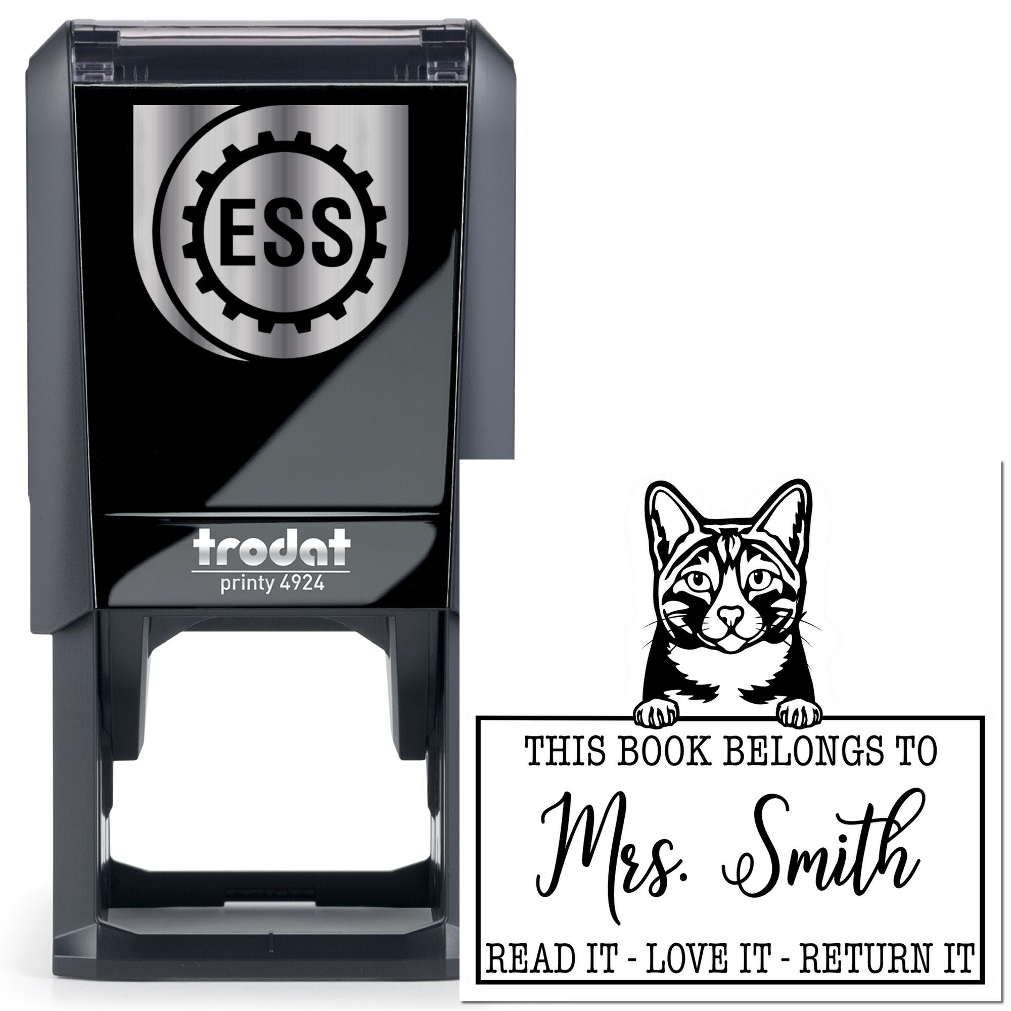 Arabian Mau Customized Cat Book Stamp - Engineer Seal Stamps