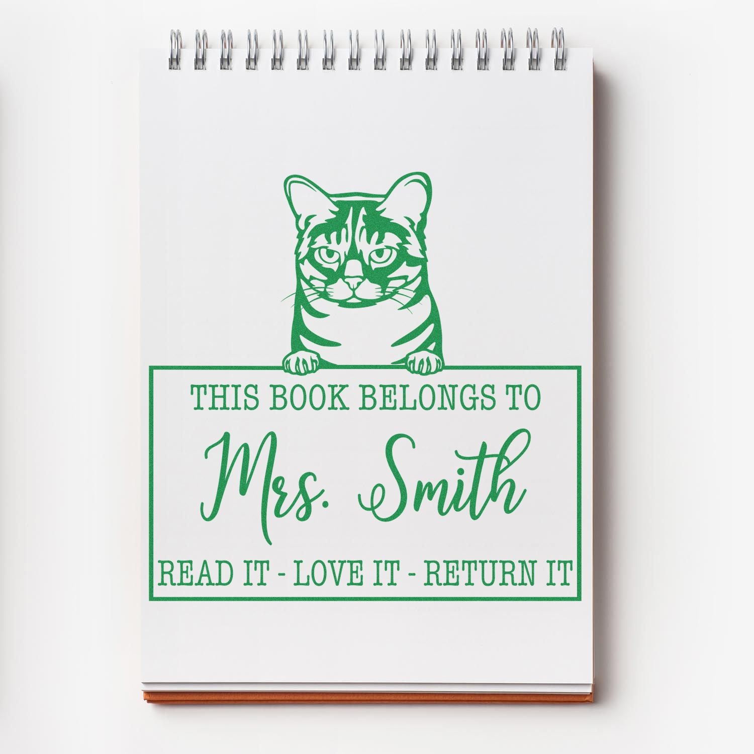 Australian Mist Cat Custom Name For Teacher Stamp - Engineer Seal Stamps