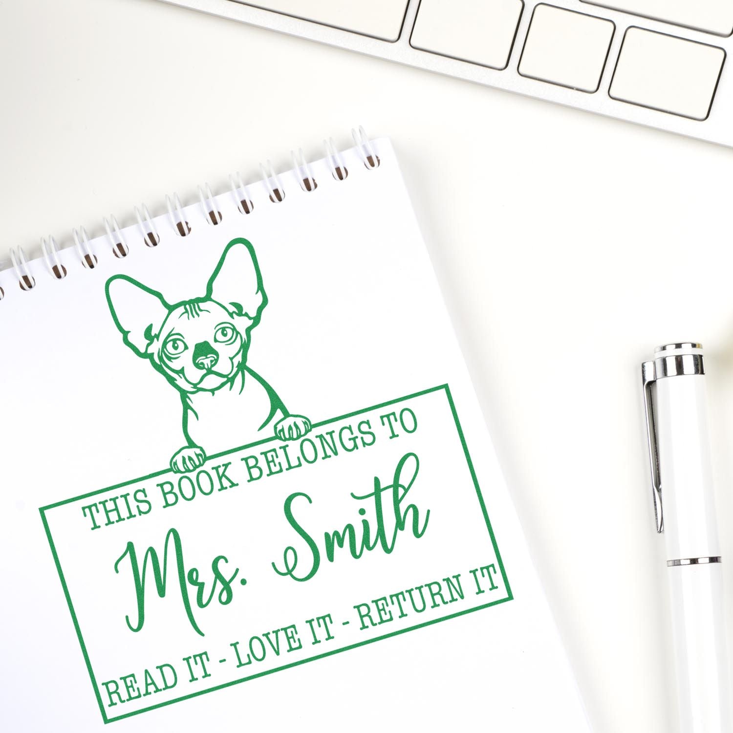 Bambino Cat Custom Teacher Gift Stamp - Engineer Seal Stamps