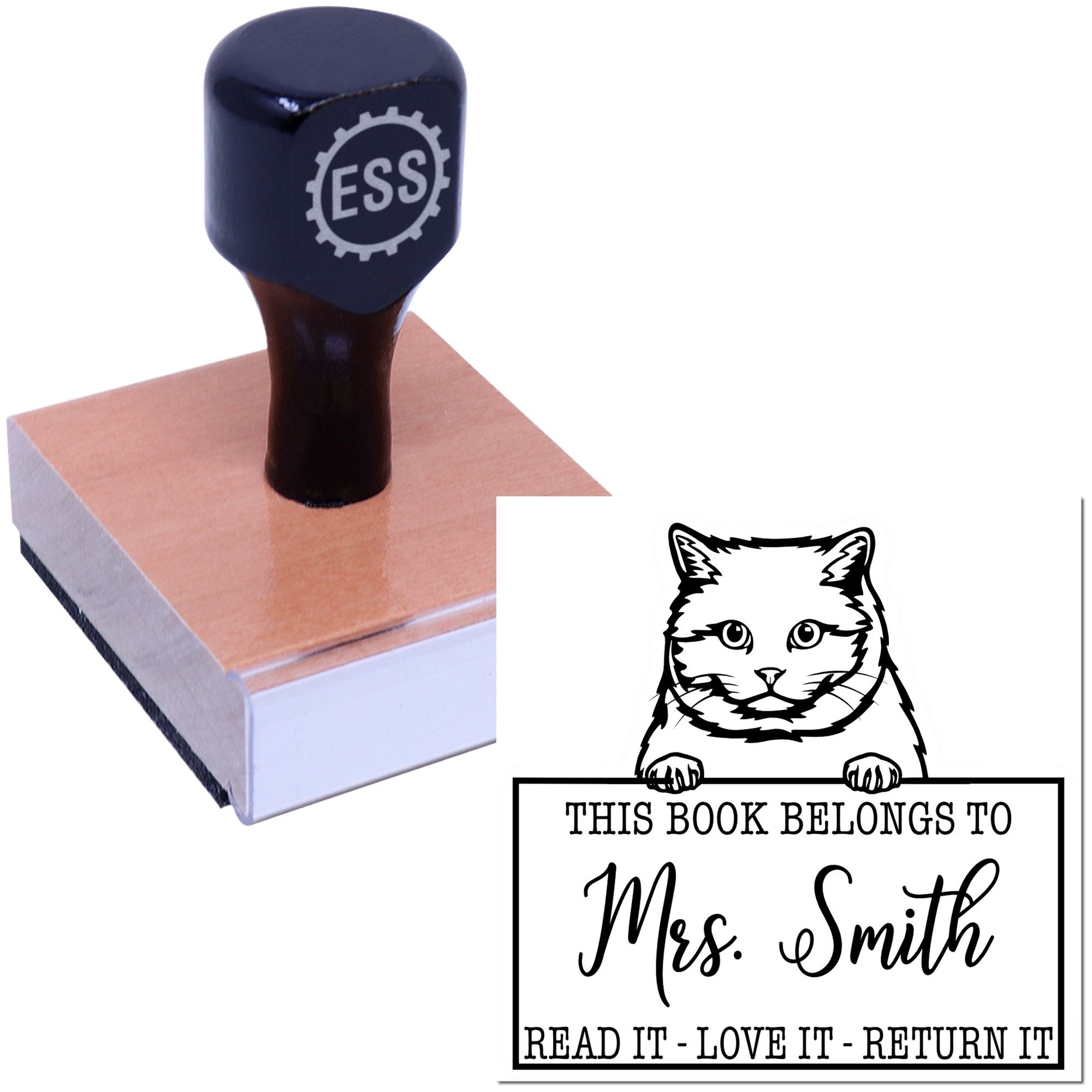 British Shorthair Custom Made Cat Book Belongs Stamp