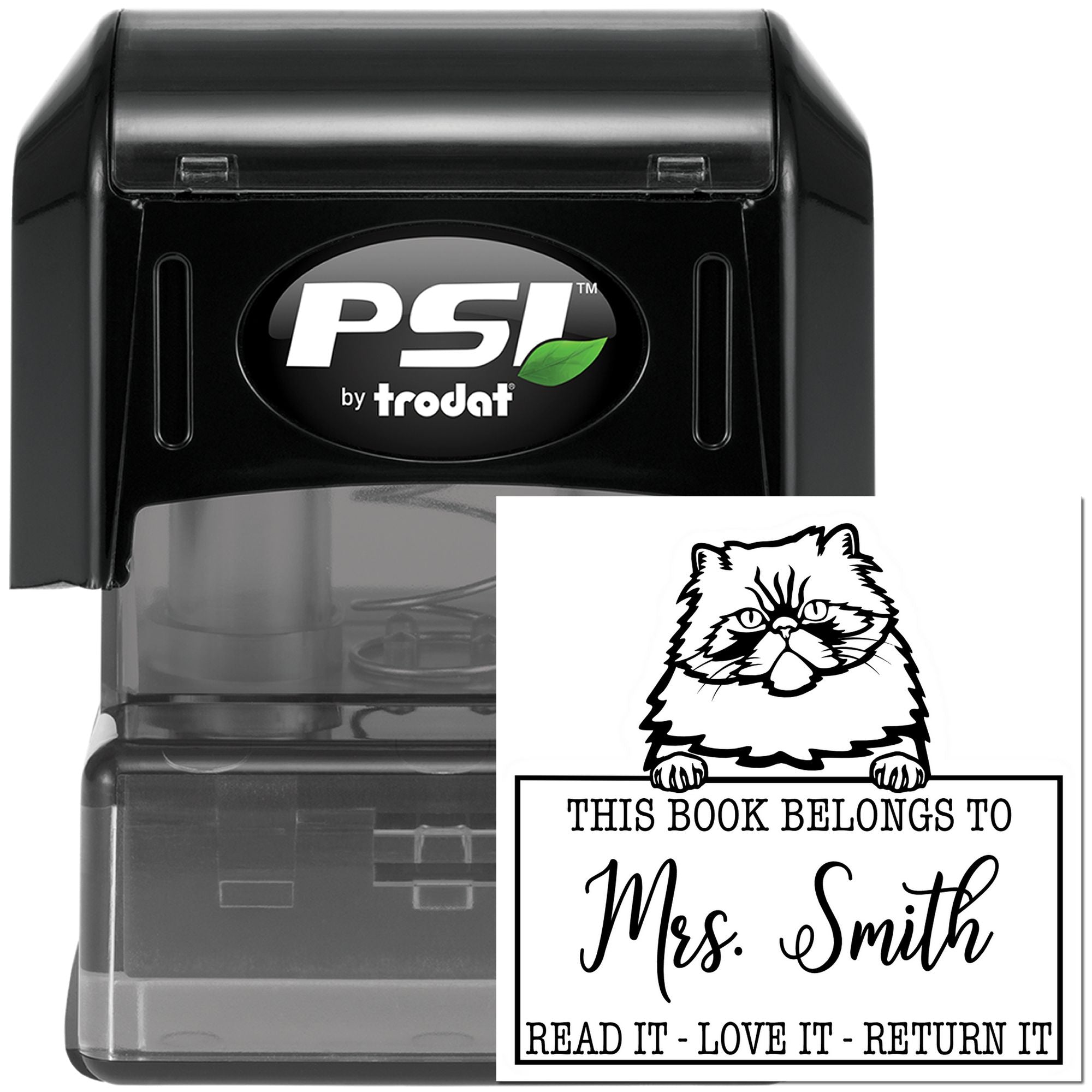 Colorpoint Persian Cat Custom For Teacher's Library Stamp - Engineer Seal Stamps