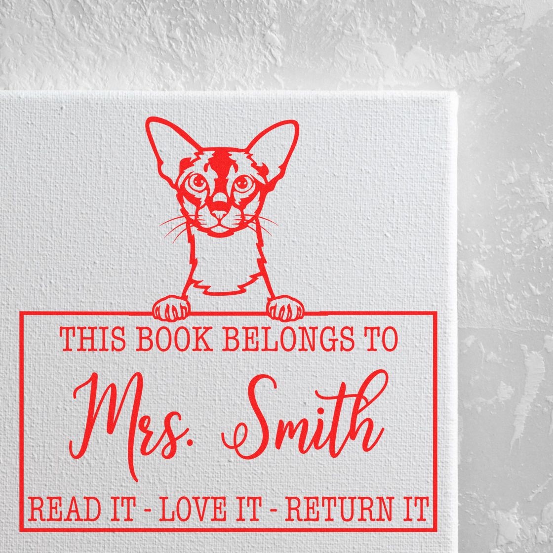 Colorpoint Shorthair Cat Custom Classroom Tools Stamp - Engineer Seal Stamps