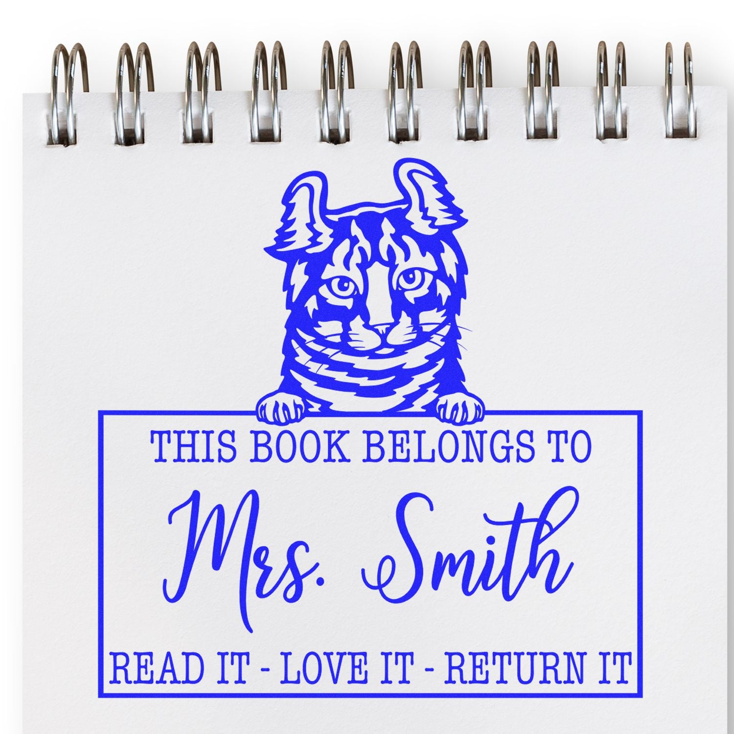 Highlander Personalizable Cat Book Stamp - Engineer Seal Stamps