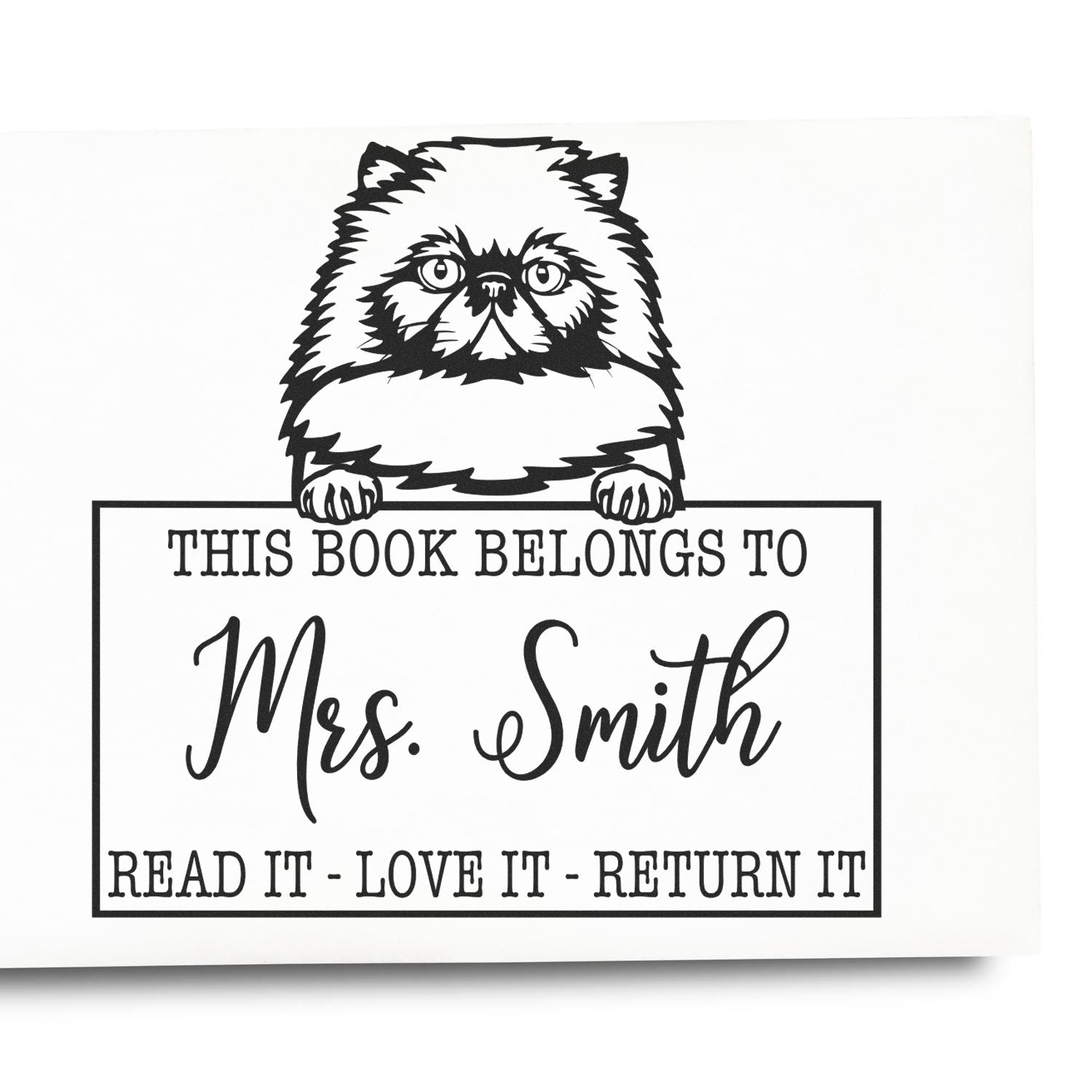 Himalayan Cat Custom Classroom Supplies Stamp - Engineer Seal Stamps