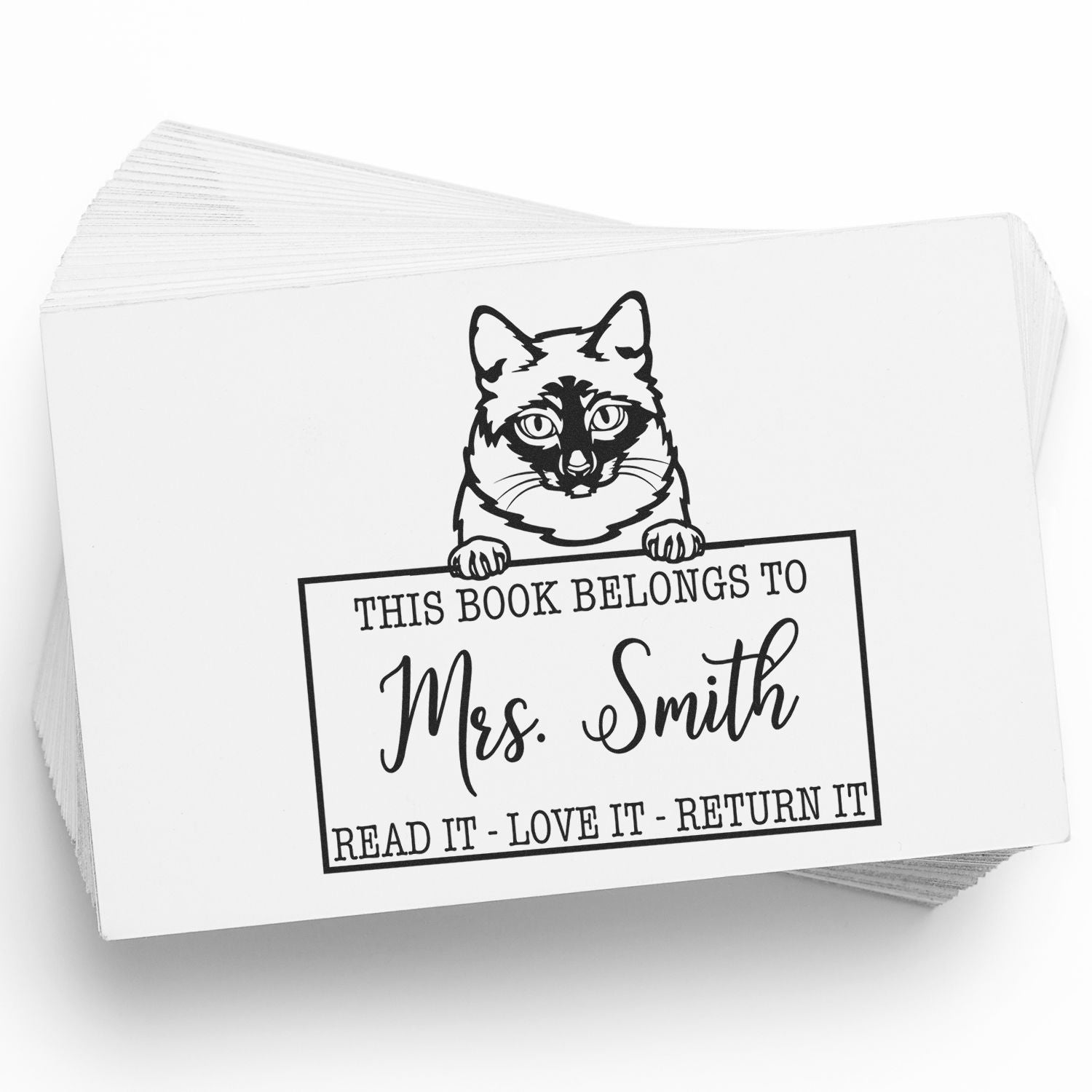 Mekong Bobtail Cat Custom Classroom Gift Stamp - Engineer Seal Stamps