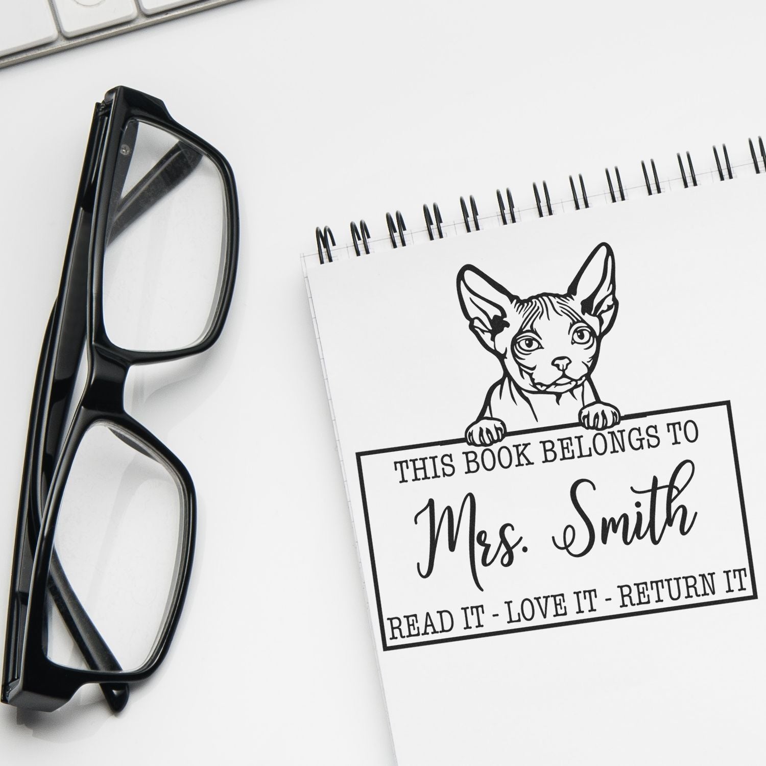 Minskin Customizable Cat-Themed Love It Return It Stamp - Engineer Seal Stamps