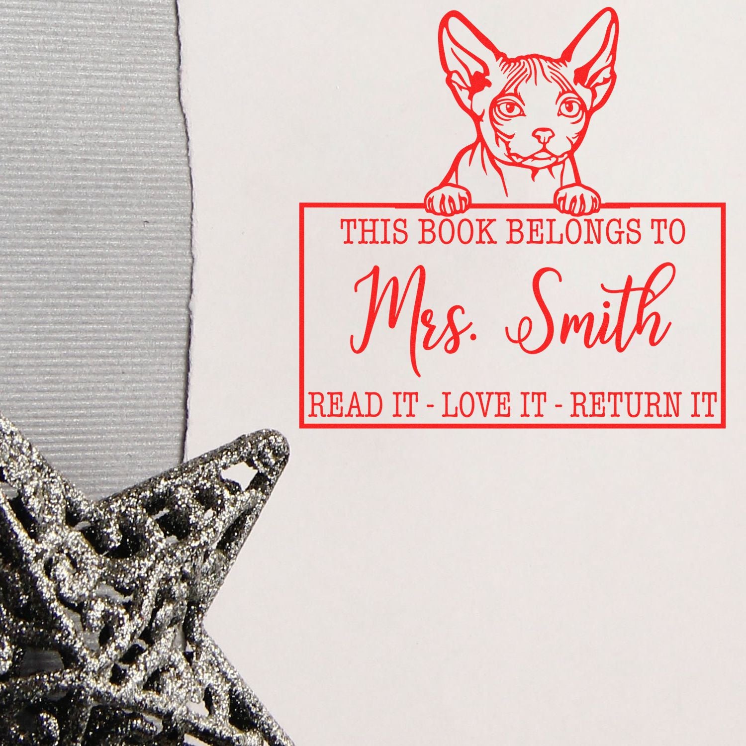 Minskin Customizable Cat-Themed Love It Return It Stamp - Engineer Seal Stamps