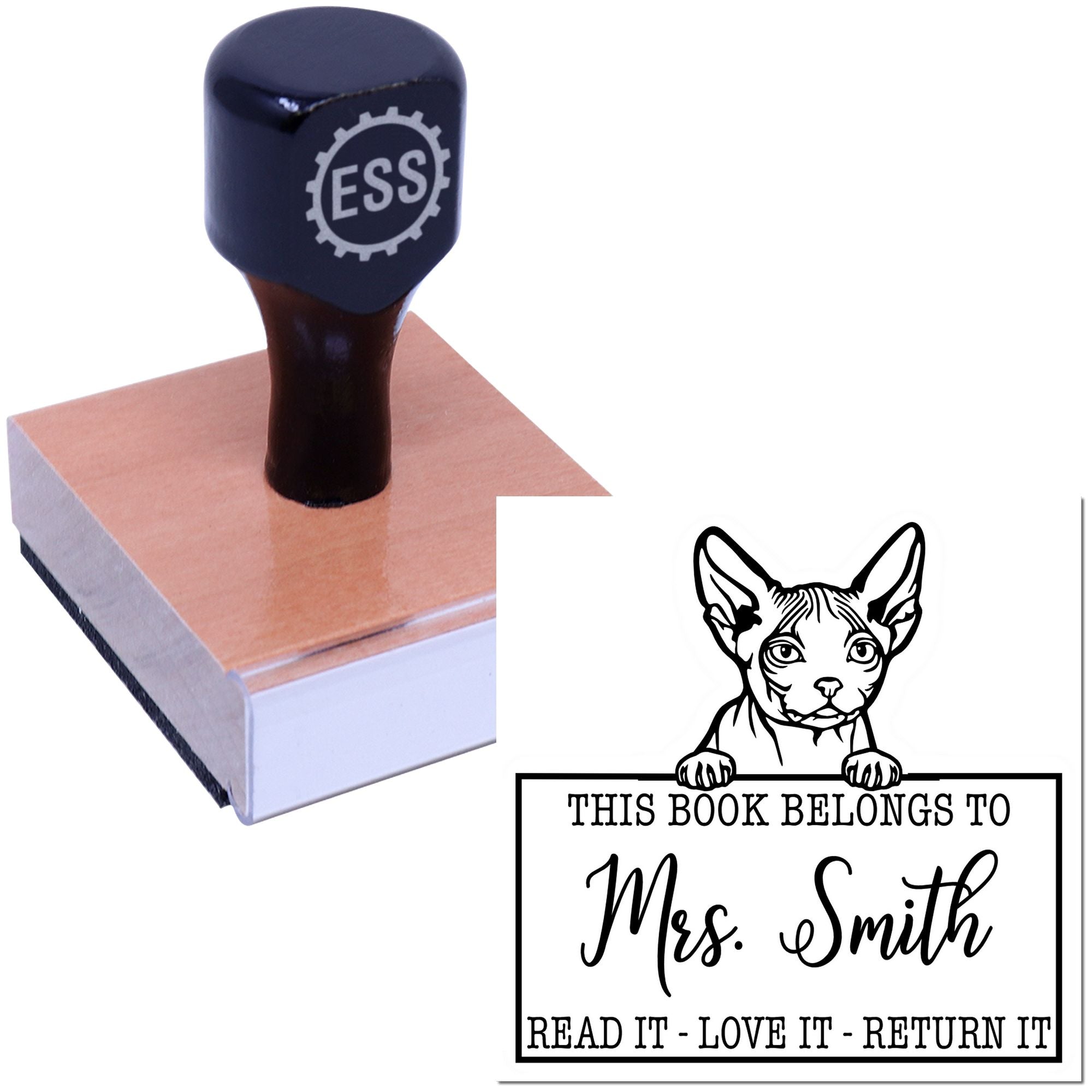 Minskin Custom Cat Book Stamp - Engineer Seal Stamps