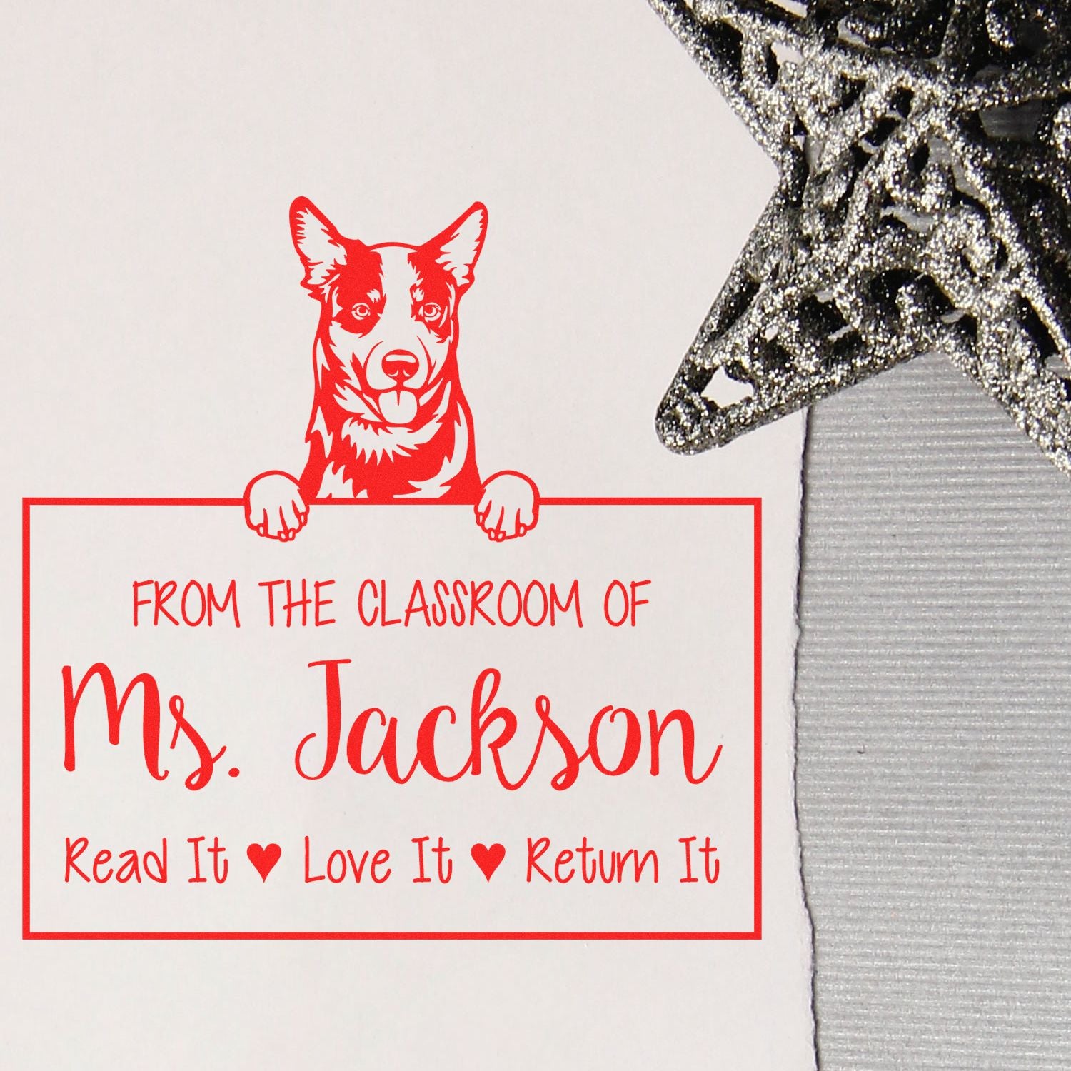 Australian Cattle Customizable For Library Books Stamp Self-Inking - Engineer Seal Stamps