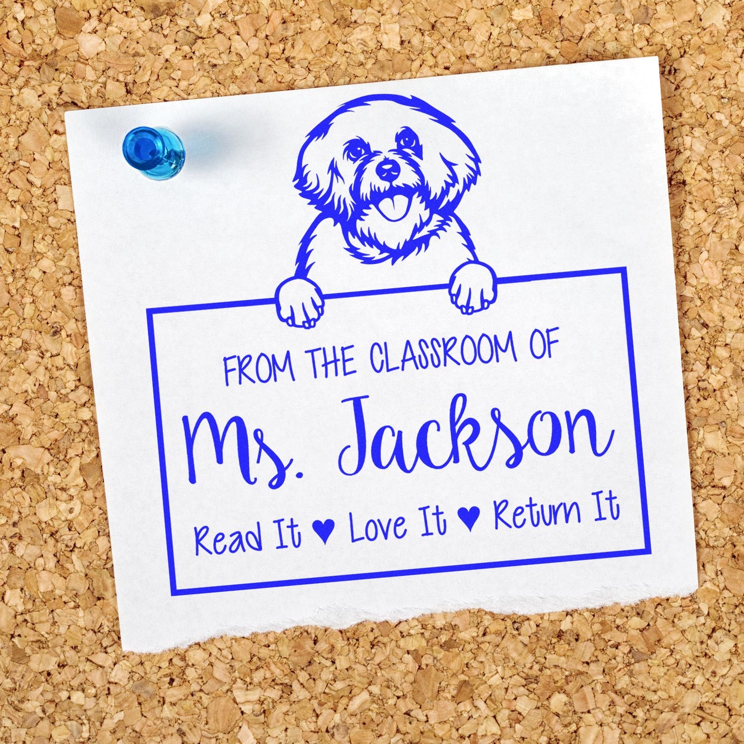 Bichon Frise Custom Book Ownership Stamp - Engineer Seal Stamps