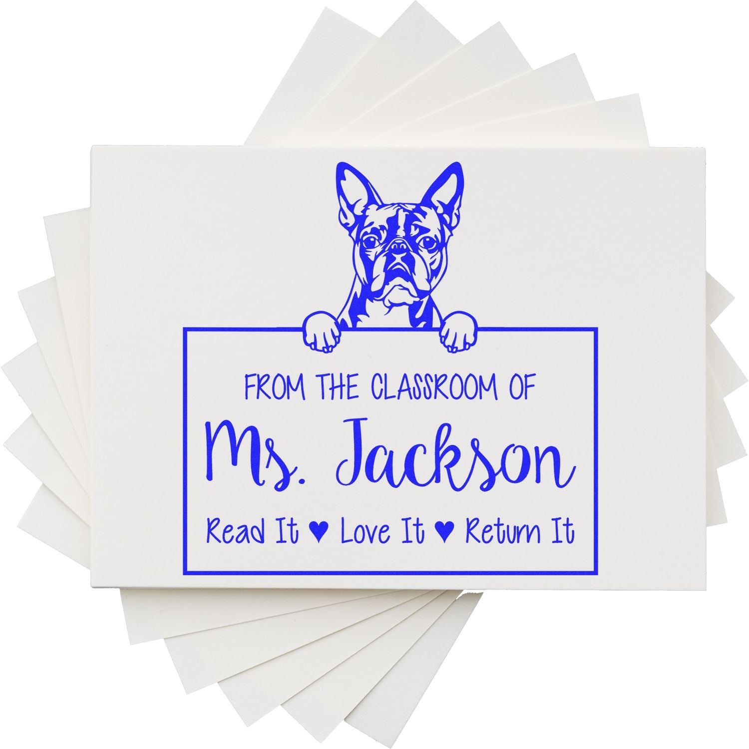 Boston Terrier Dog Personalized Love It And Return It Stamp - Engineer Seal Stamps