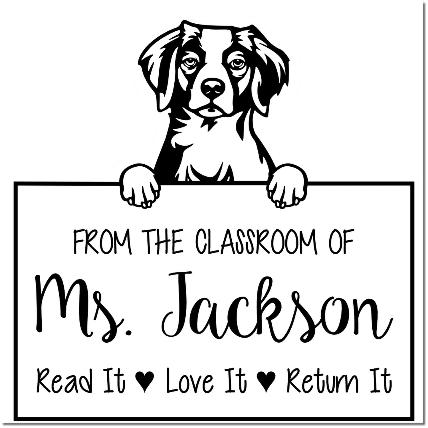 Brittany Custom Bookworm Stamp - Engineer Seal Stamps