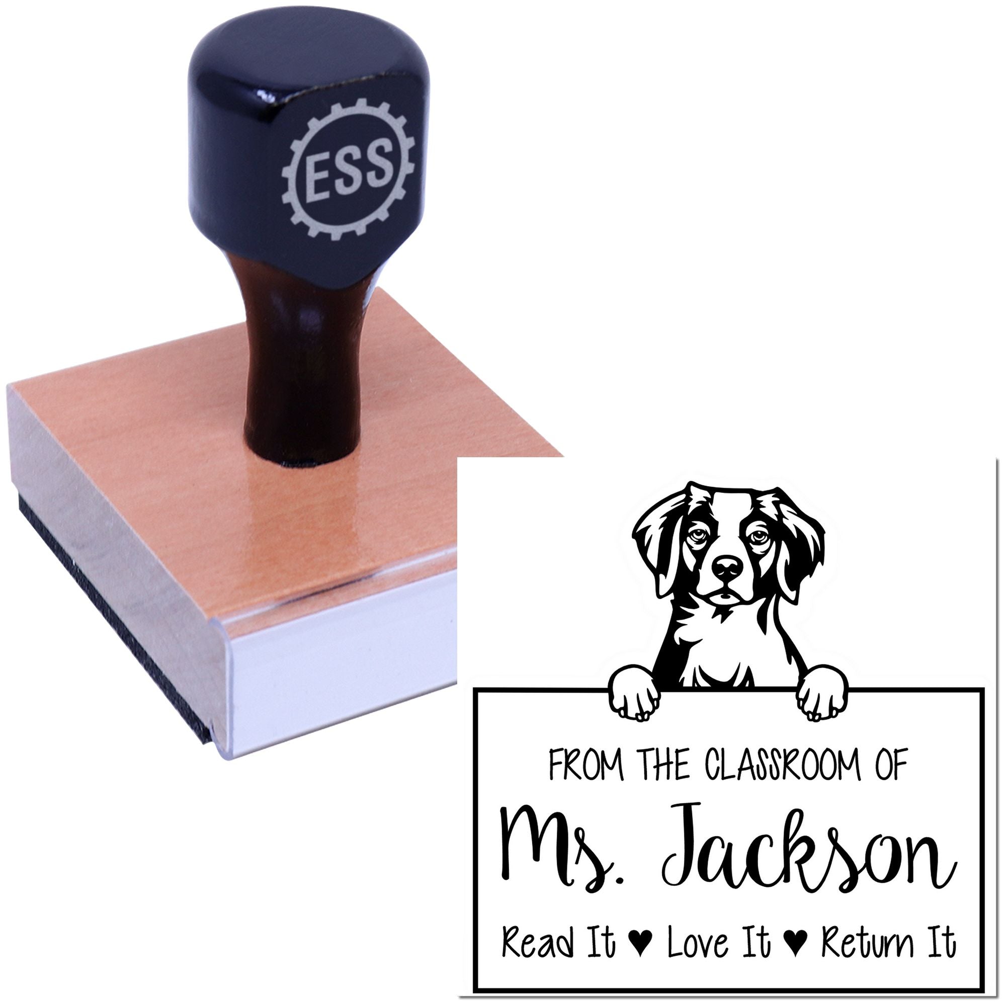 Brittany Custom Bookworm Stamp - Engineer Seal Stamps