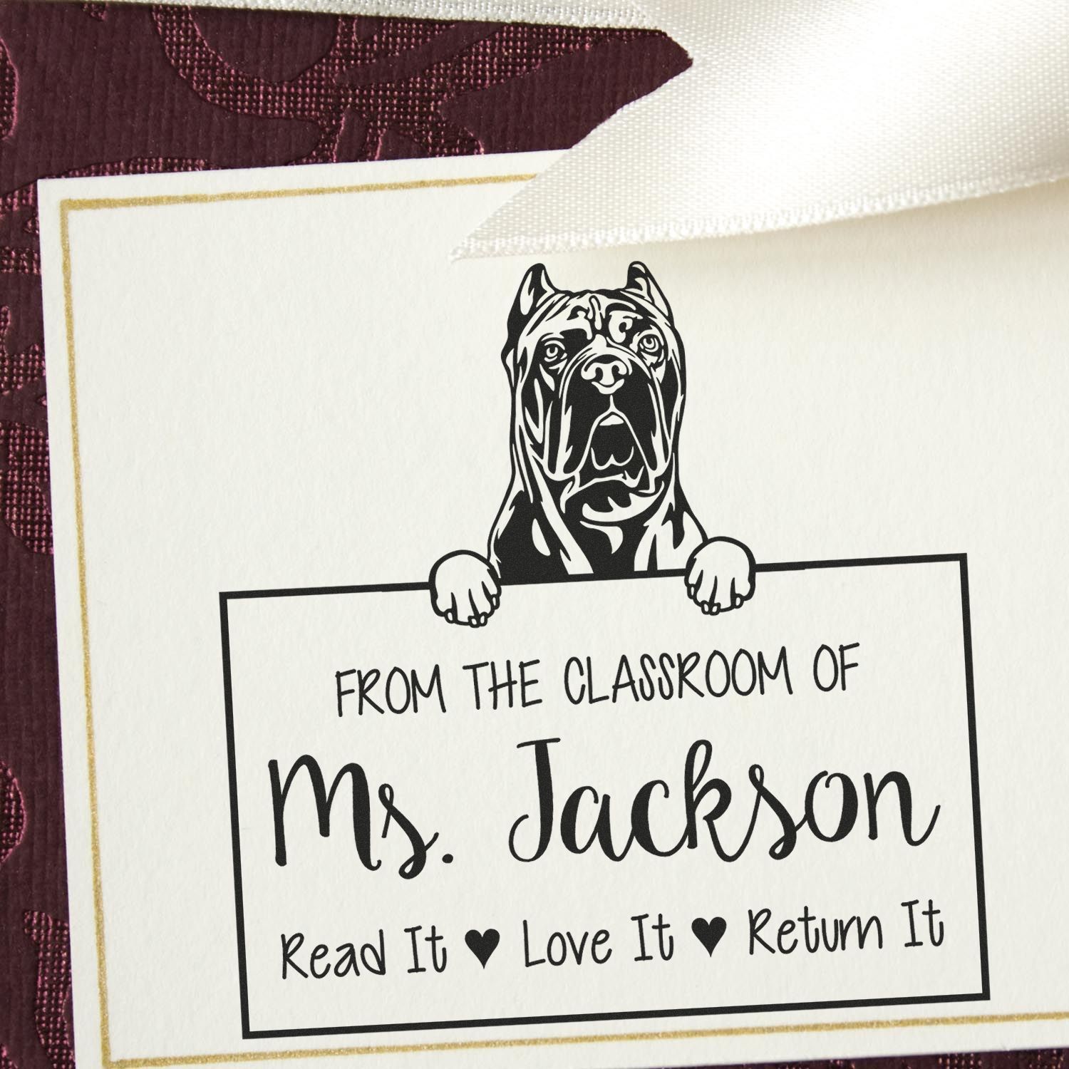 Cane Corso Custom Gift For Book Lovers Stamp - Engineer Seal Stamps