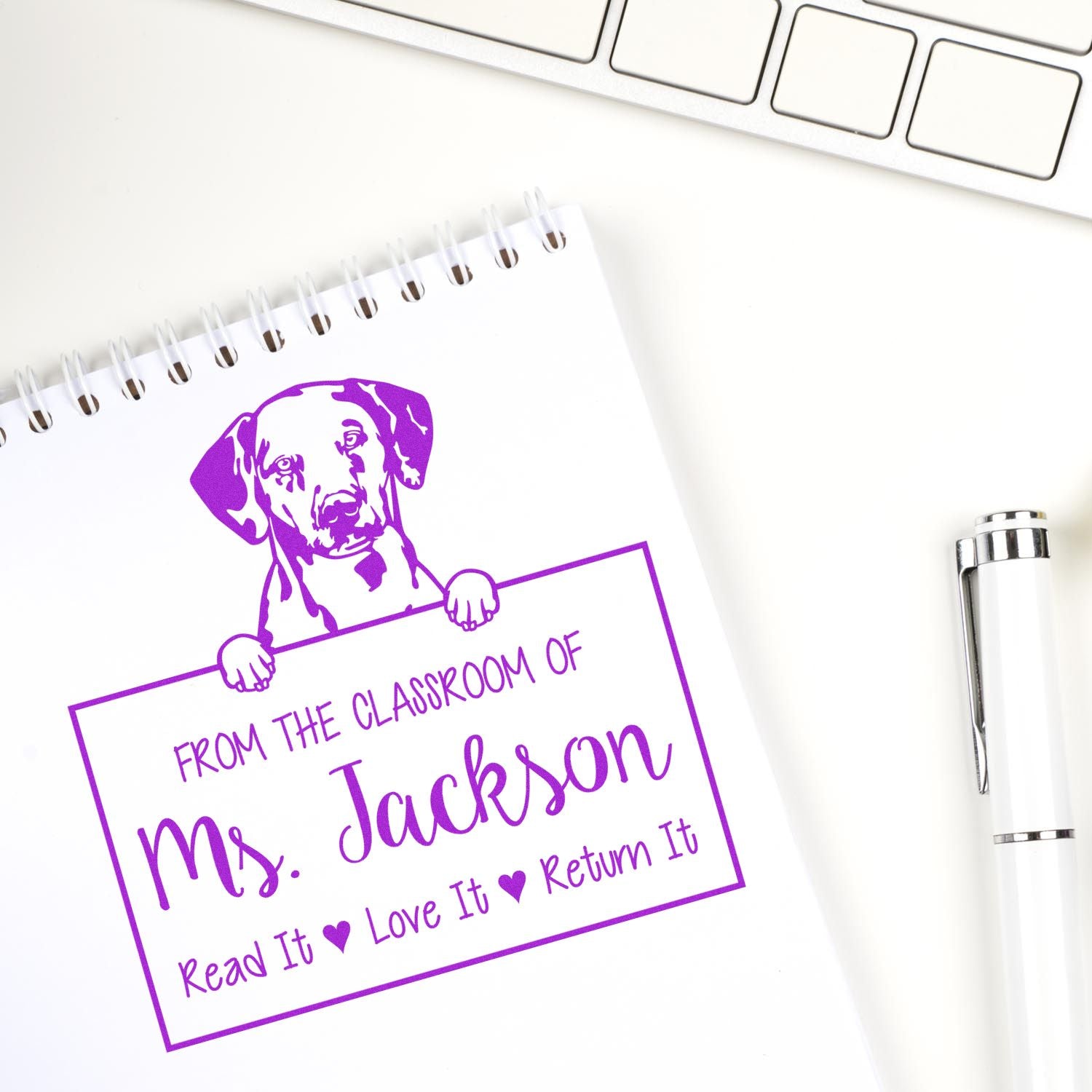 Dalmatian Custom Library With Name Stamp - Engineer Seal Stamps