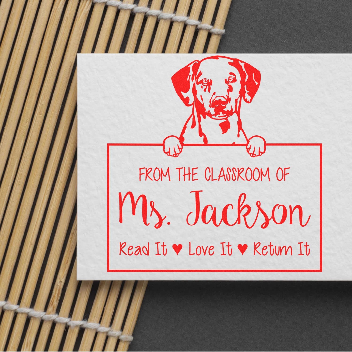 Dalmatian Dog Personalized For Shared Books Stamp - Engineer Seal Stamps