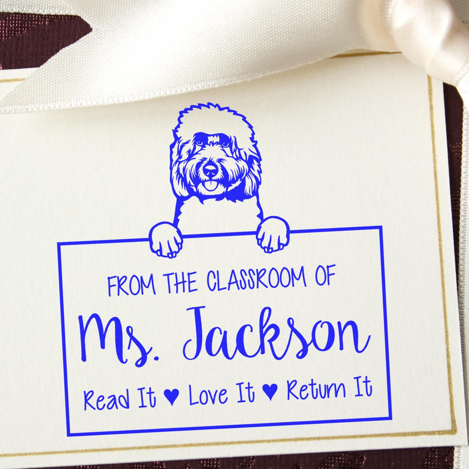 Goldendoodle Custom Read It Love It Return It Custom Stamp - Engineer Seal Stamps