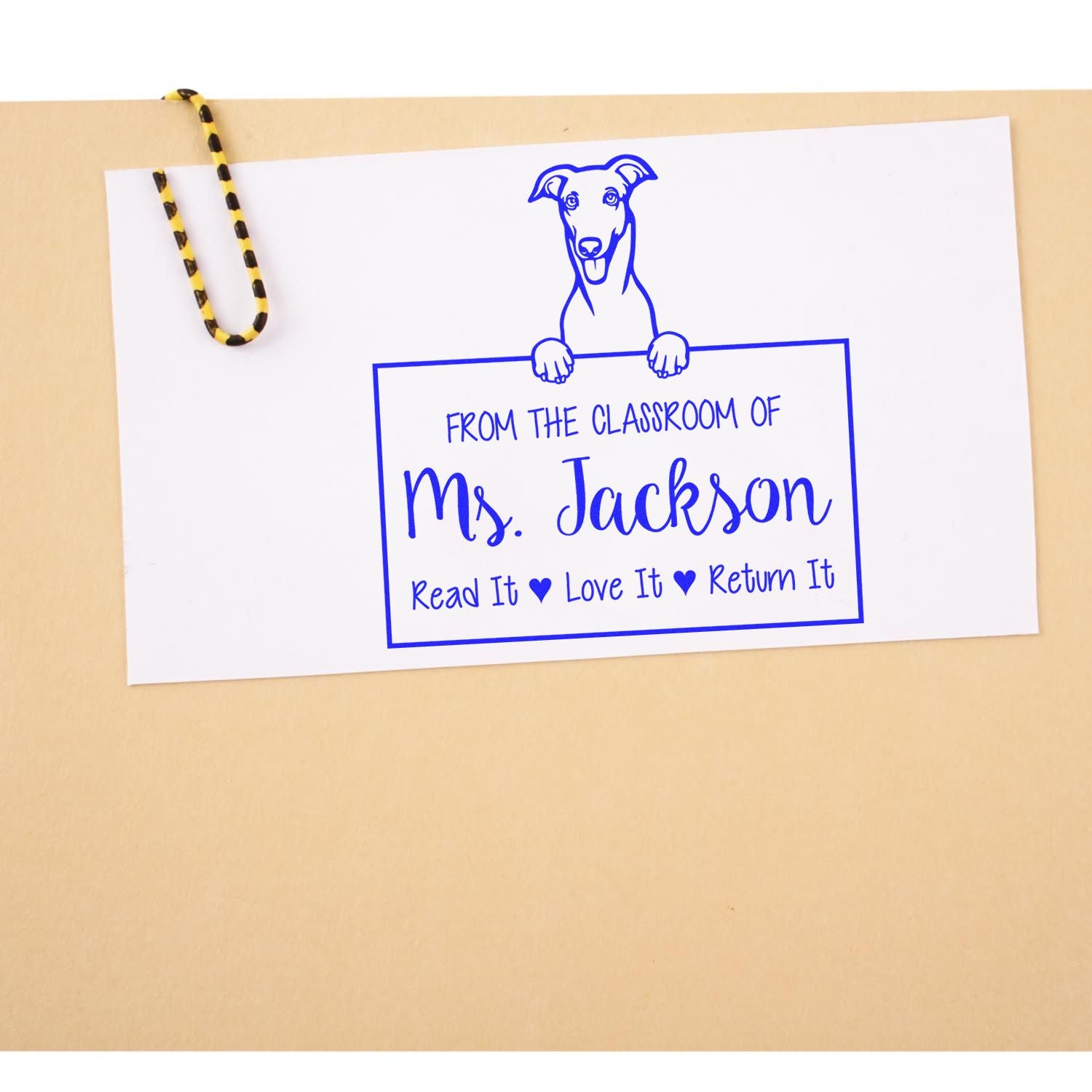 Greyhound Dog Personalized Borrow And Love Stamp - Engineer Seal Stamps