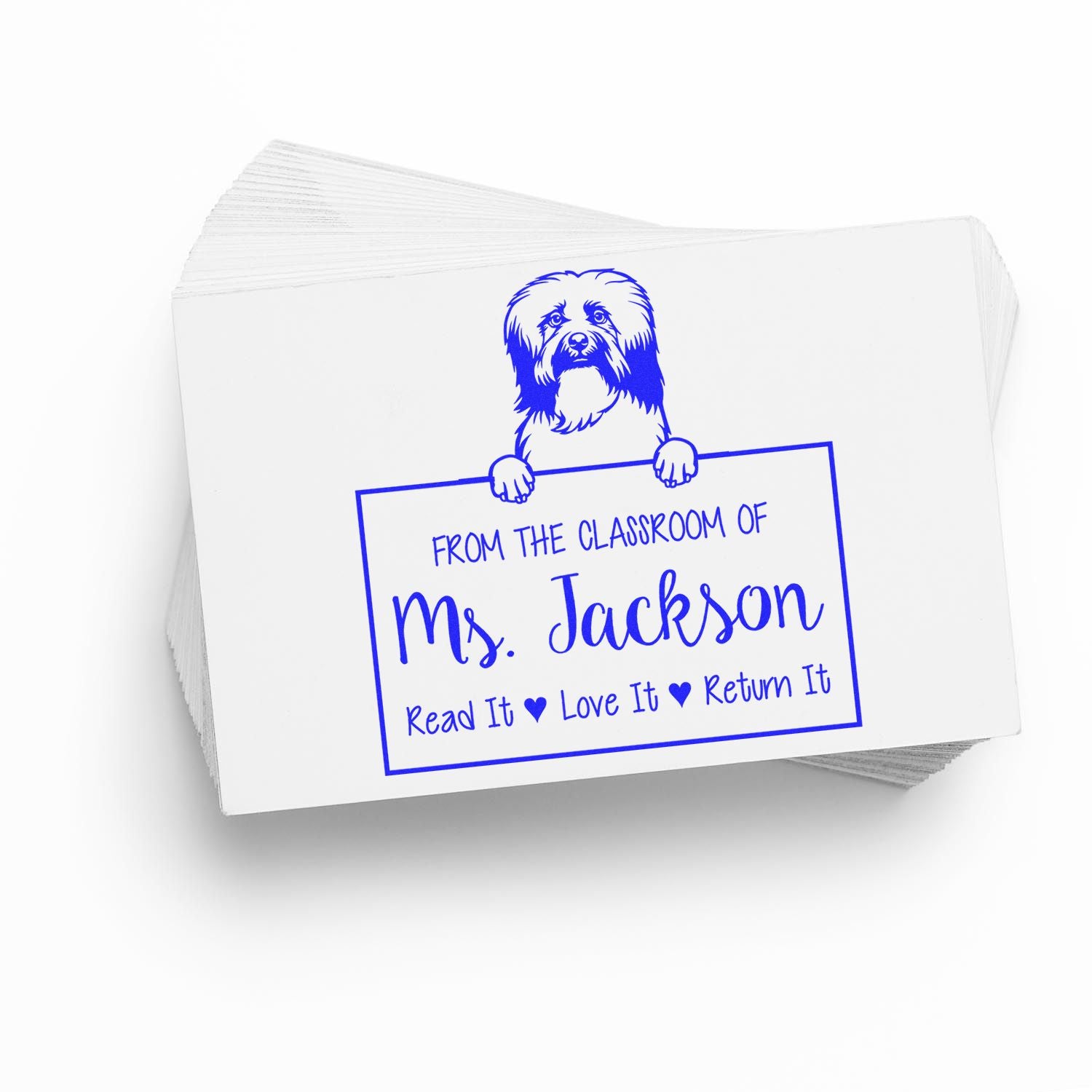 Havanese Customizable Read It Love It Return It Personalized Stamp Self-Inking - Engineer Seal Stamps