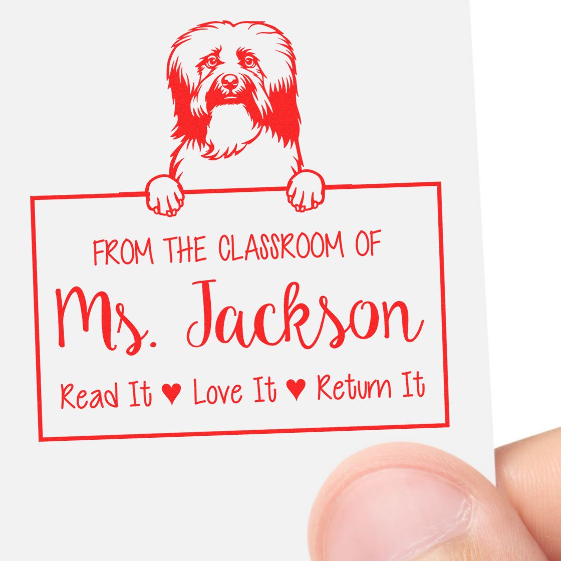 Havanese Custom Read It Love It Return It For Book Exchange Stamp - Engineer Seal Stamps