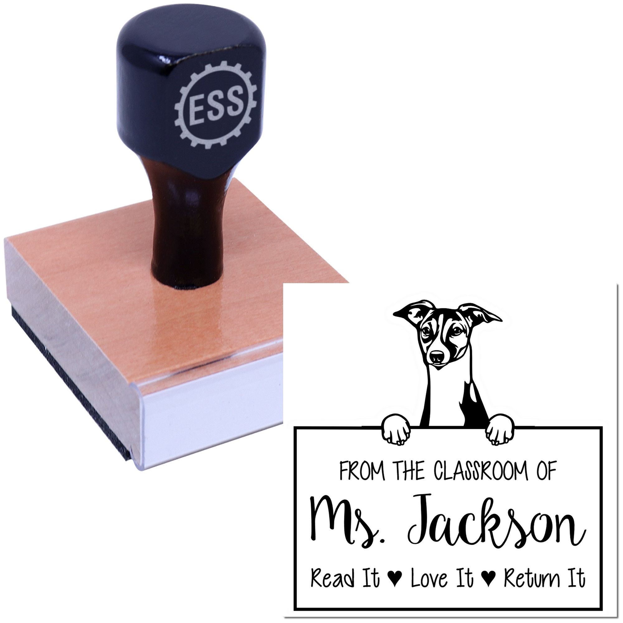 Italian Greyhound Custom Read It Love It Return It For Book Lovers Stamp - Engineer Seal Stamps