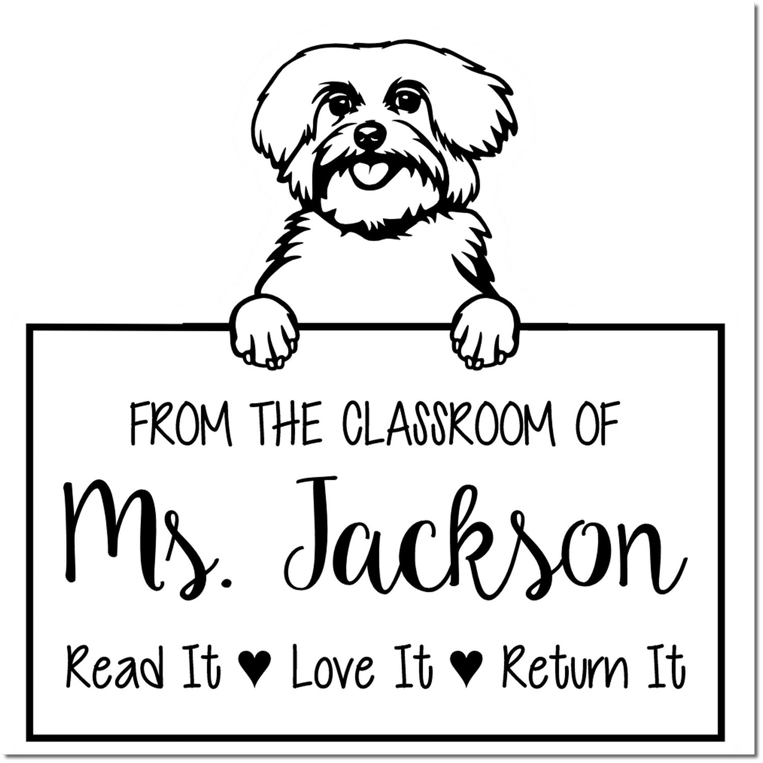 Maltese Custom Read It Love It Return It For Libraries Stamp - Engineer Seal Stamps