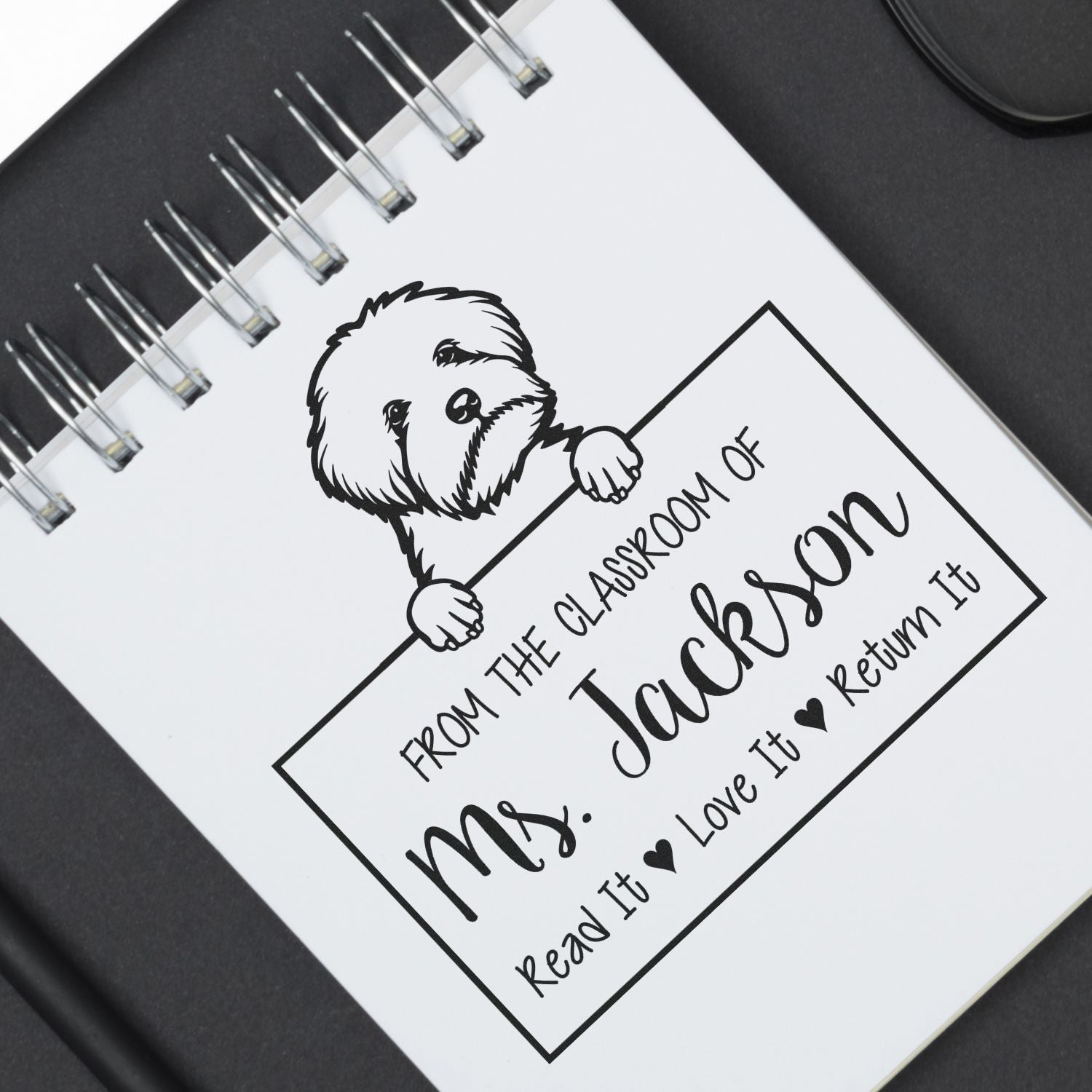 Maltipoo Customizable Read It Stamp Self-Inking - Engineer Seal Stamps