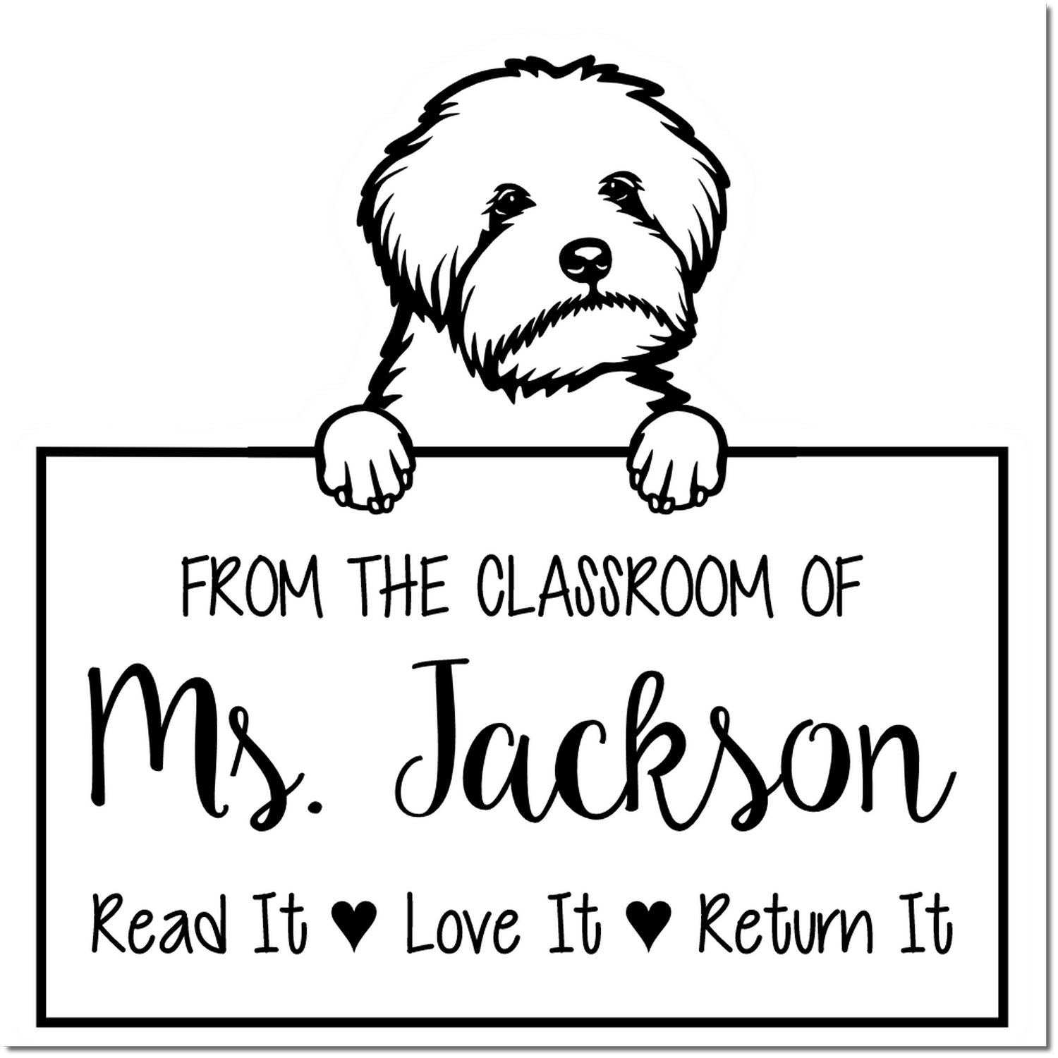 Maltipoo Customizable Read It Stamp Self-Inking - Engineer Seal Stamps