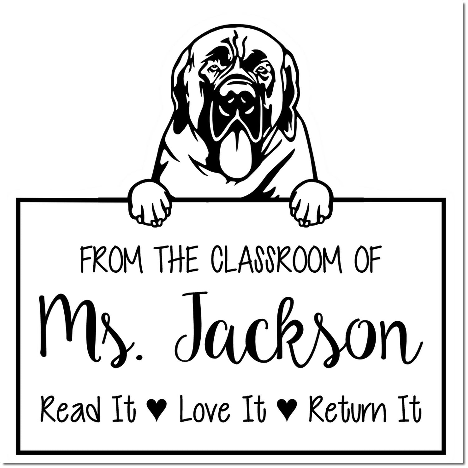 Mastiff Custom Read It Love It Return It For Students Stamp - Engineer Seal Stamps
