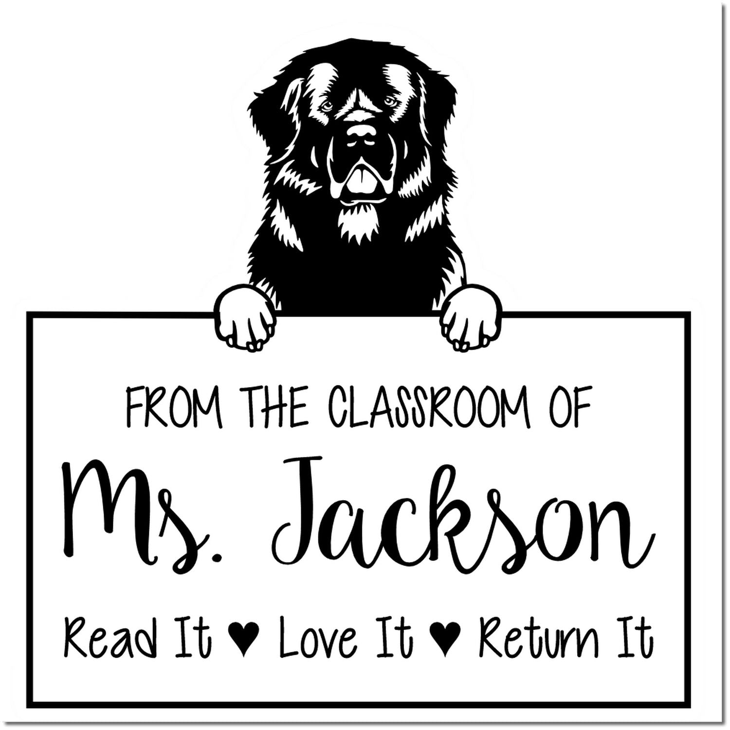 Newfoundland Custom Read It Love It Return It Library Stamp - Engineer Seal Stamps