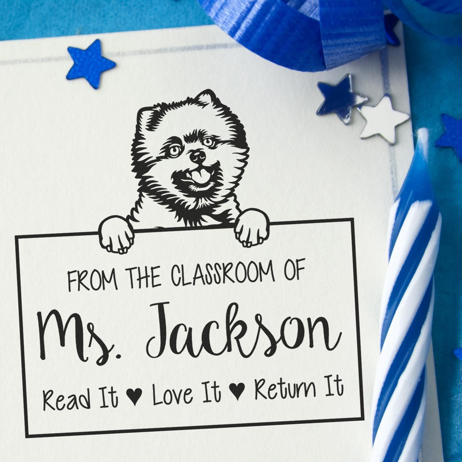 Pomeranians Dog Personalizable From The Classroom Of Stamp - Engineer Seal Stamps